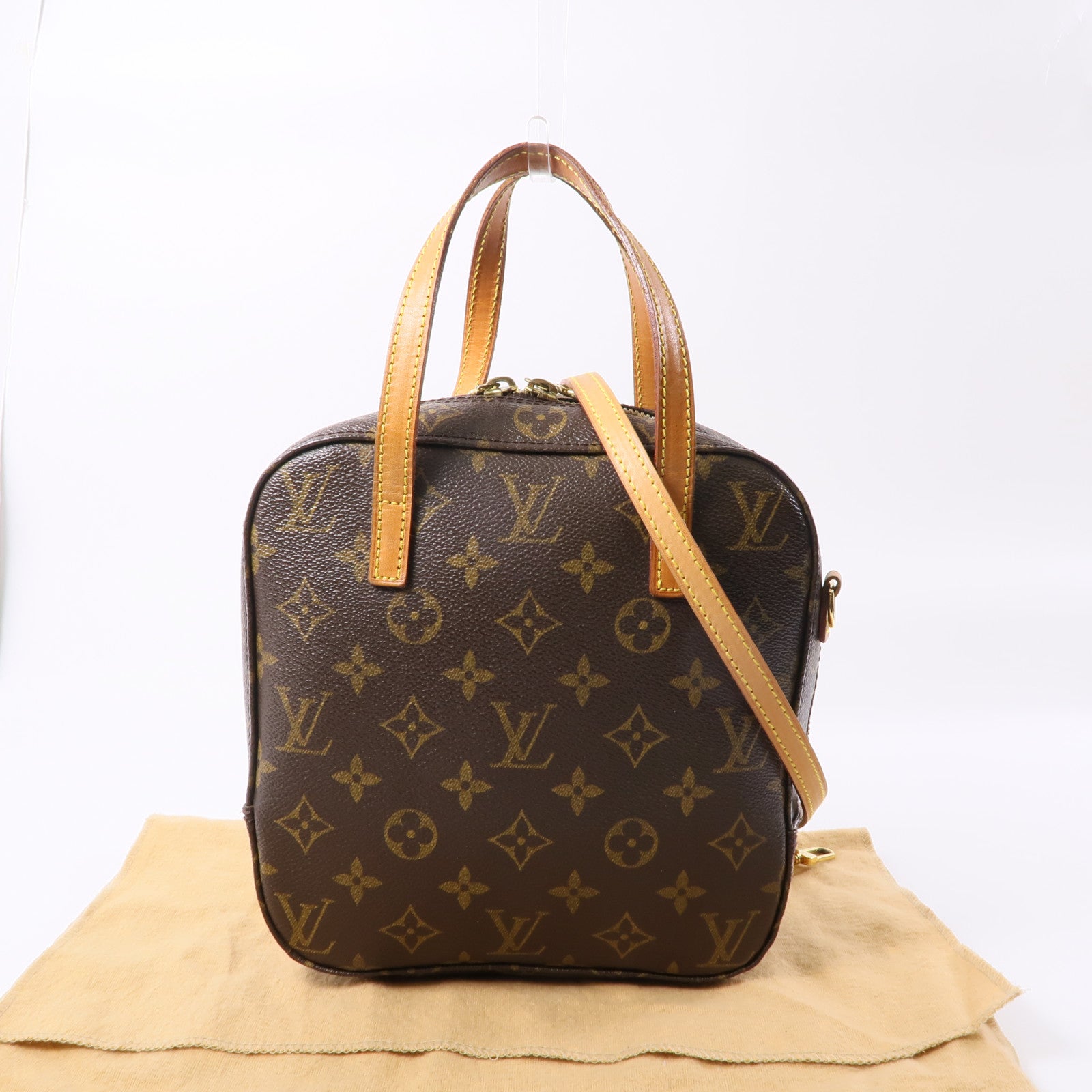 LOUIS VUITTON Monogram Spontini金扣手挽肩背兩用袋棕色– Brand Off