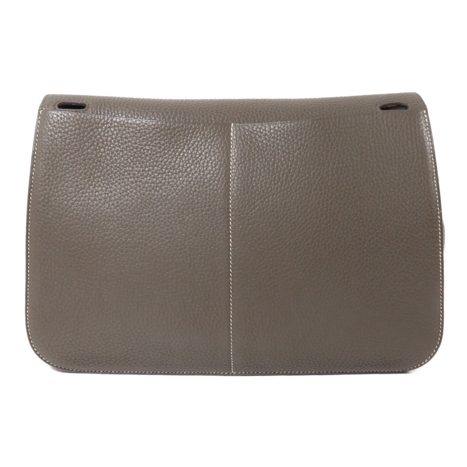 HERMES Clemence皮革Halzan 31手挽肩背兩用袋Etain