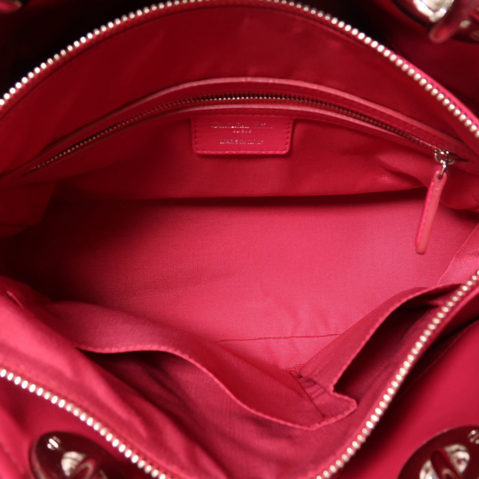 Dior 牛皮皮革Hand Bag銀扣手挽袋