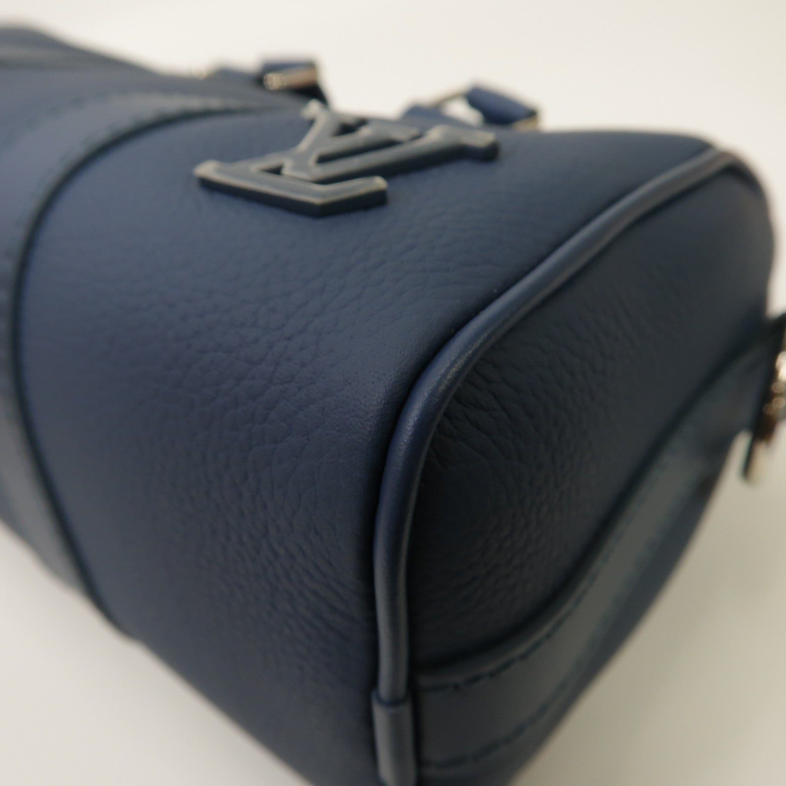 LOUIS VUITTON Aerogram Keepall XS銀扣手挽肩背兩用袋藍色