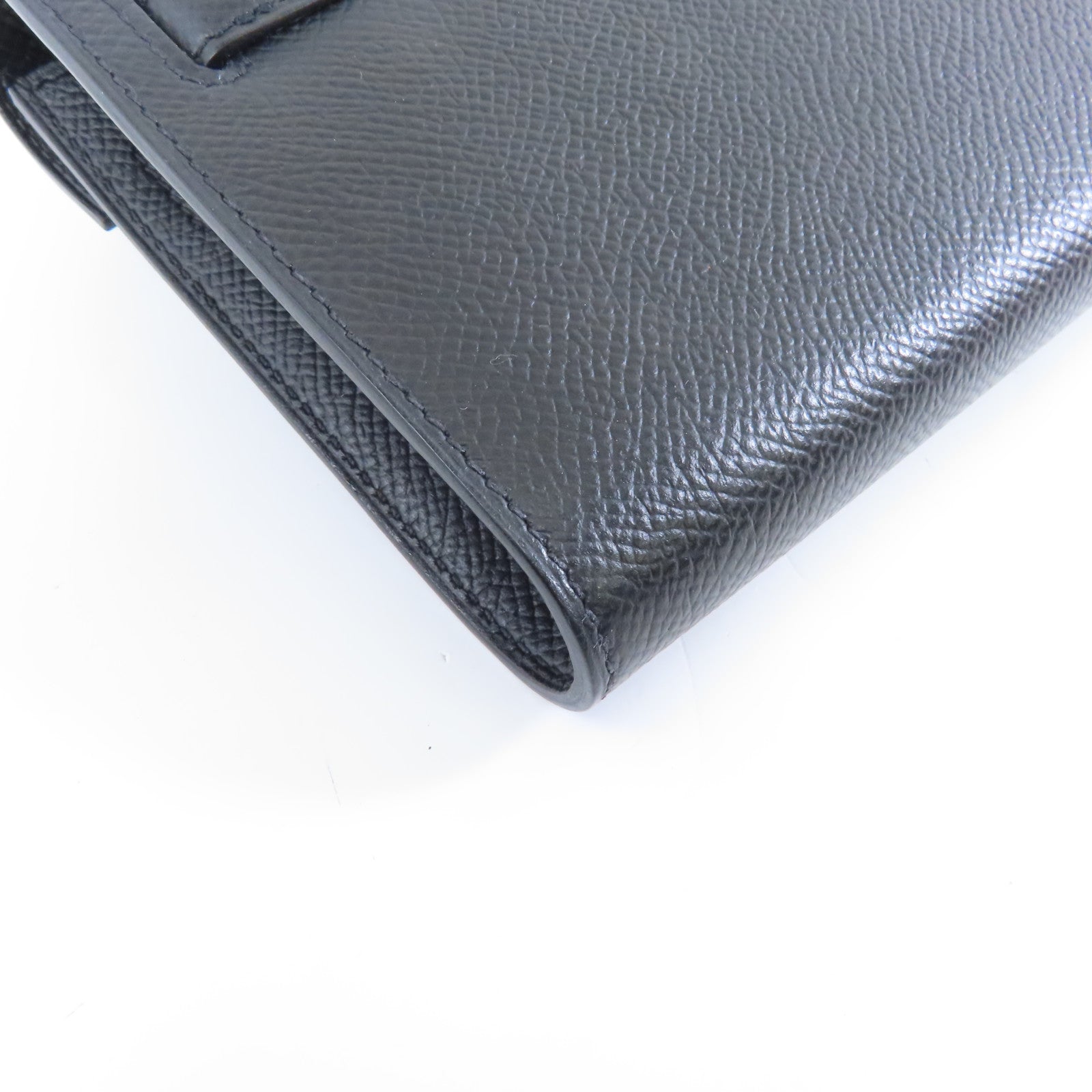 HERMES Epsom皮革Kelly To Go銀扣肩背袋黑色
