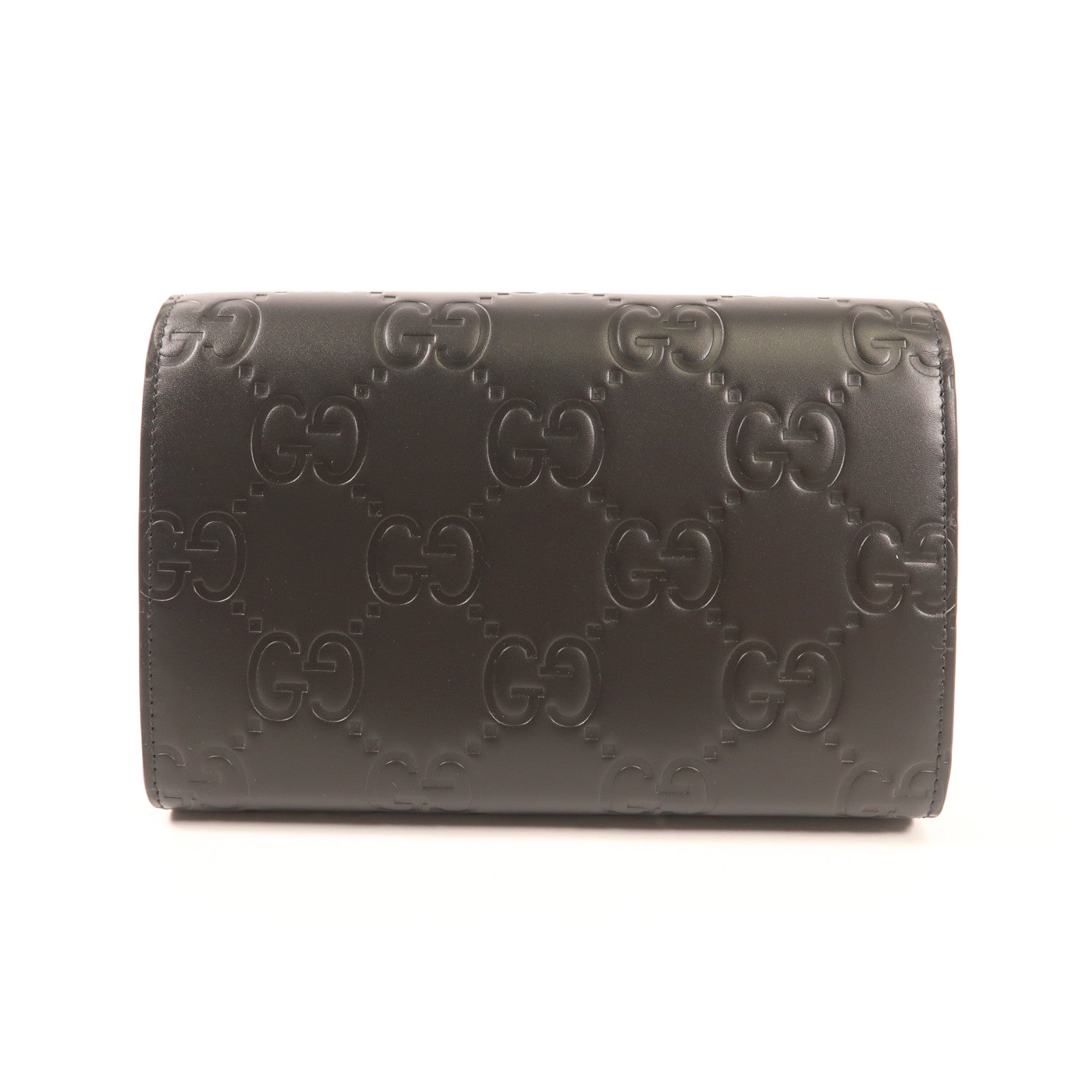 GUCCI 皮革GG Chain Wallet金扣鏈帶肩背袋