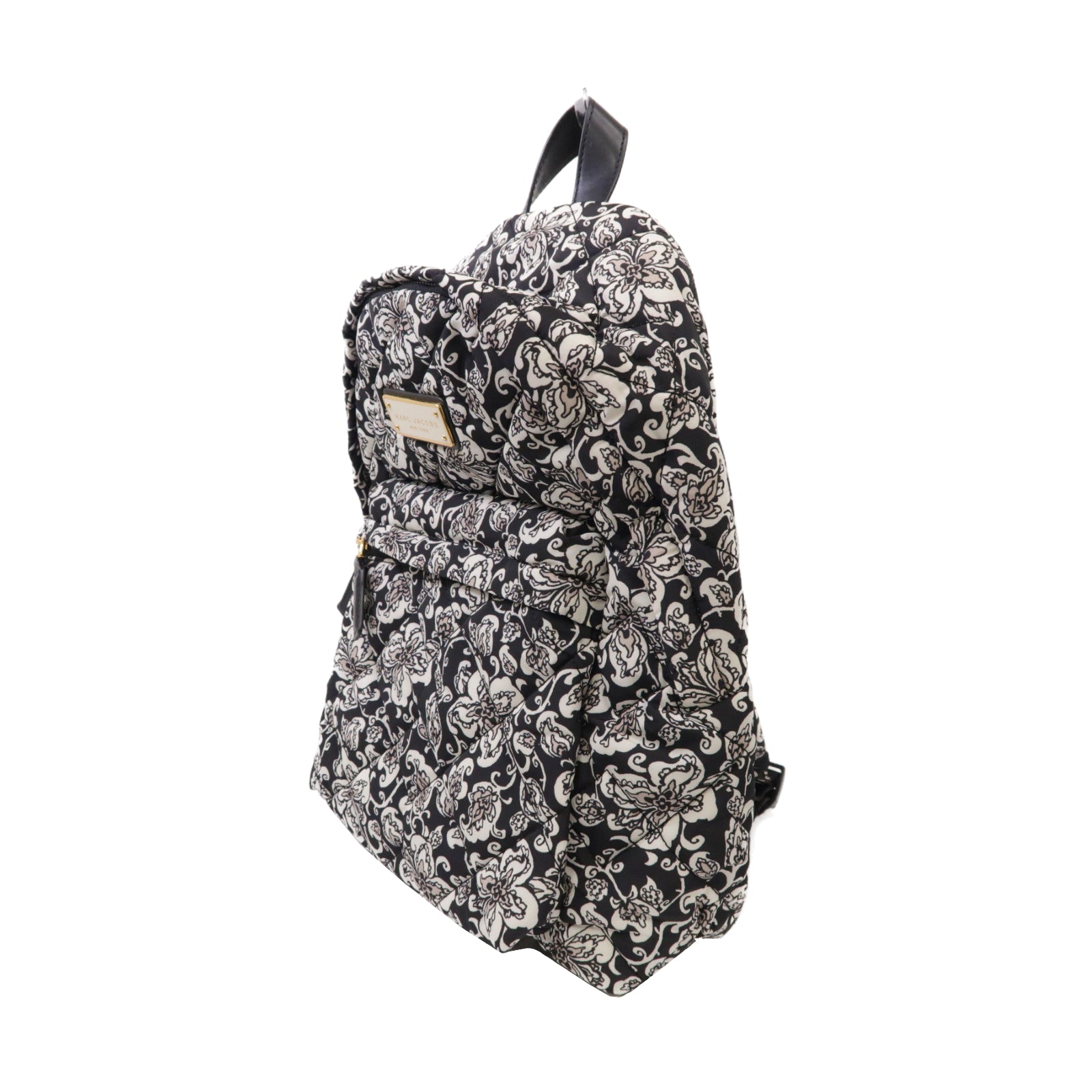MARC JACOBS 尼龍Backpack金扣背包黑色/白色