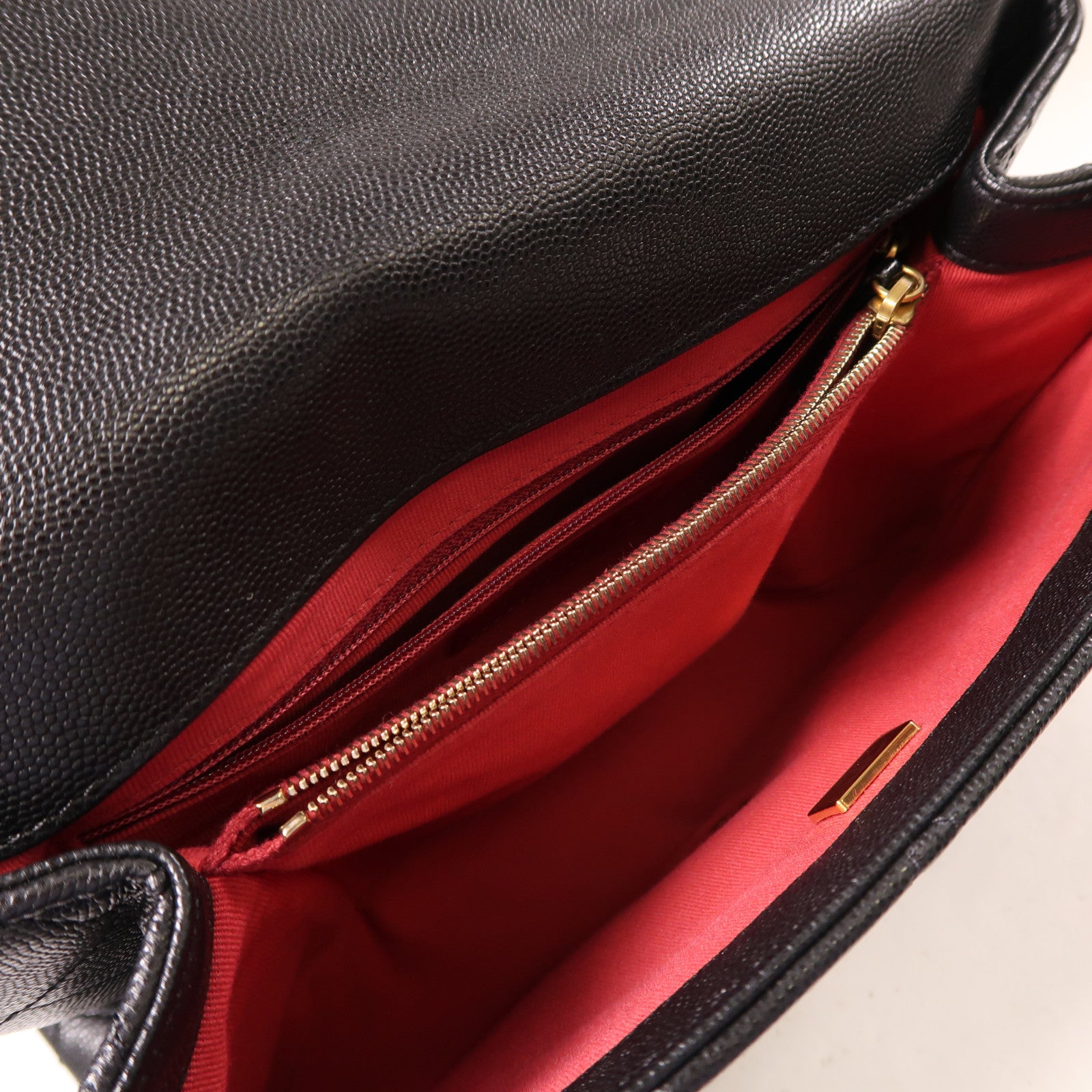 CHANEL 牛皮皮革Shoulder Bag金扣鏈帶手挽肩背兩用袋黑色