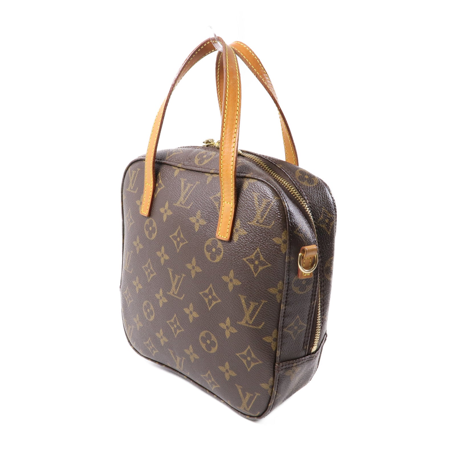 LOUIS VUITTON Monogram Spontini金扣手挽肩背兩用袋棕色