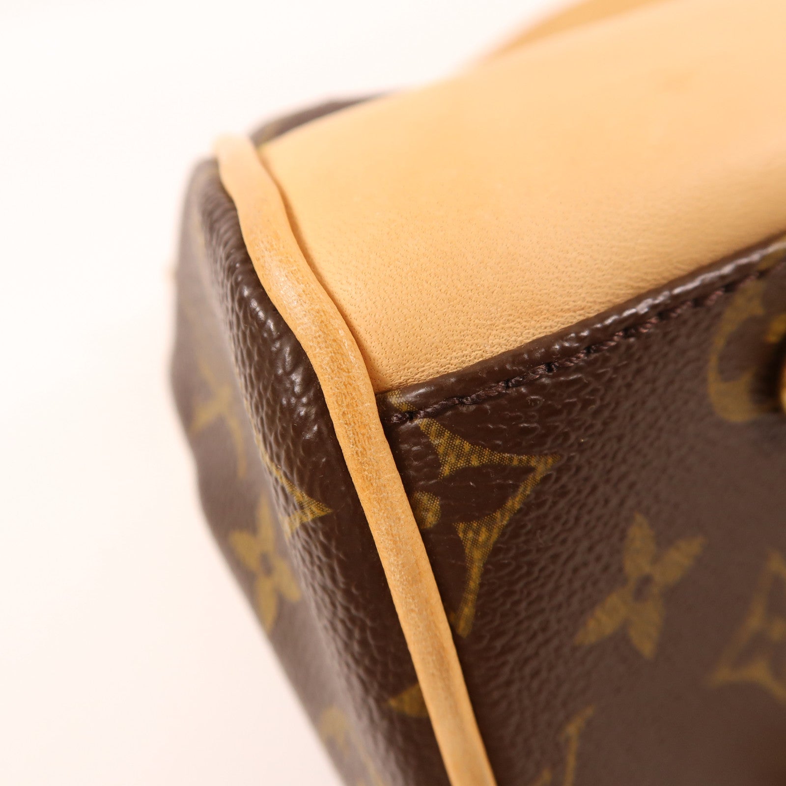 LOUIS VUITTON Monogram Beverly MM金扣肩背袋棕色