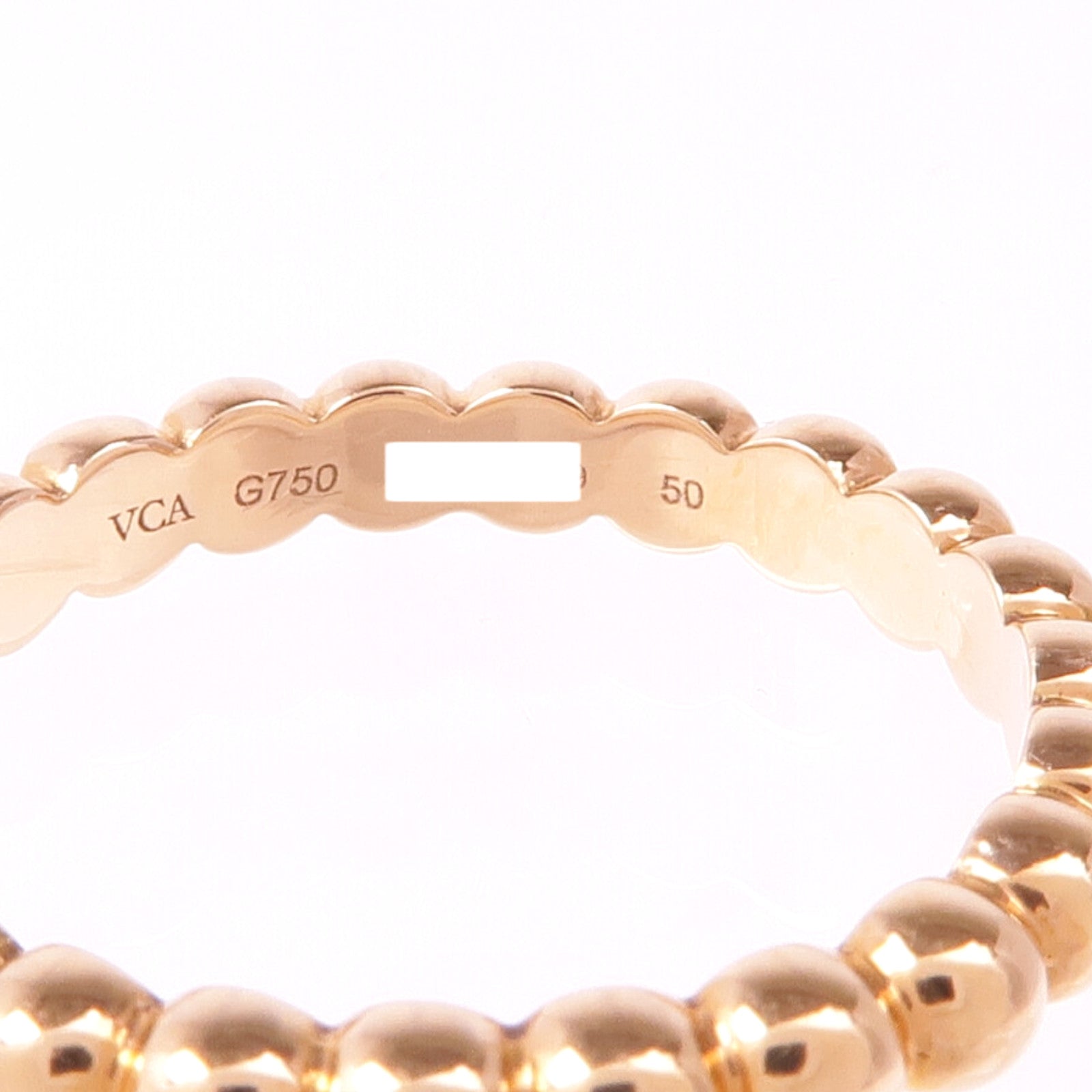 Van Cleef & Arpels 【激減優惠】18K玫瑰金Perlée pearls of Gold Ring戒指VCA#50/US#5.25