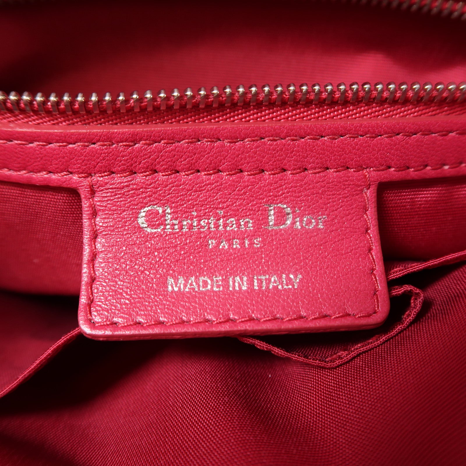 Dior 牛皮皮革Hand Bag銀扣手挽袋