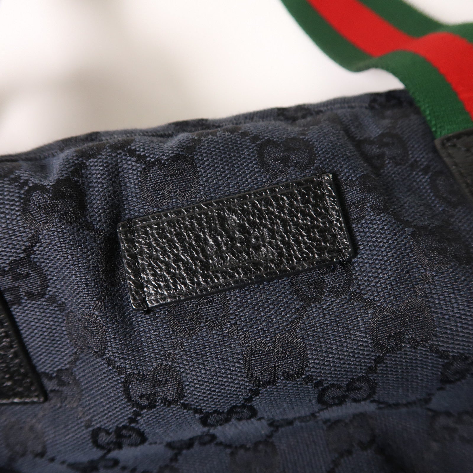 GUCCI 帆布Shoulder Bag肩背袋深藍色