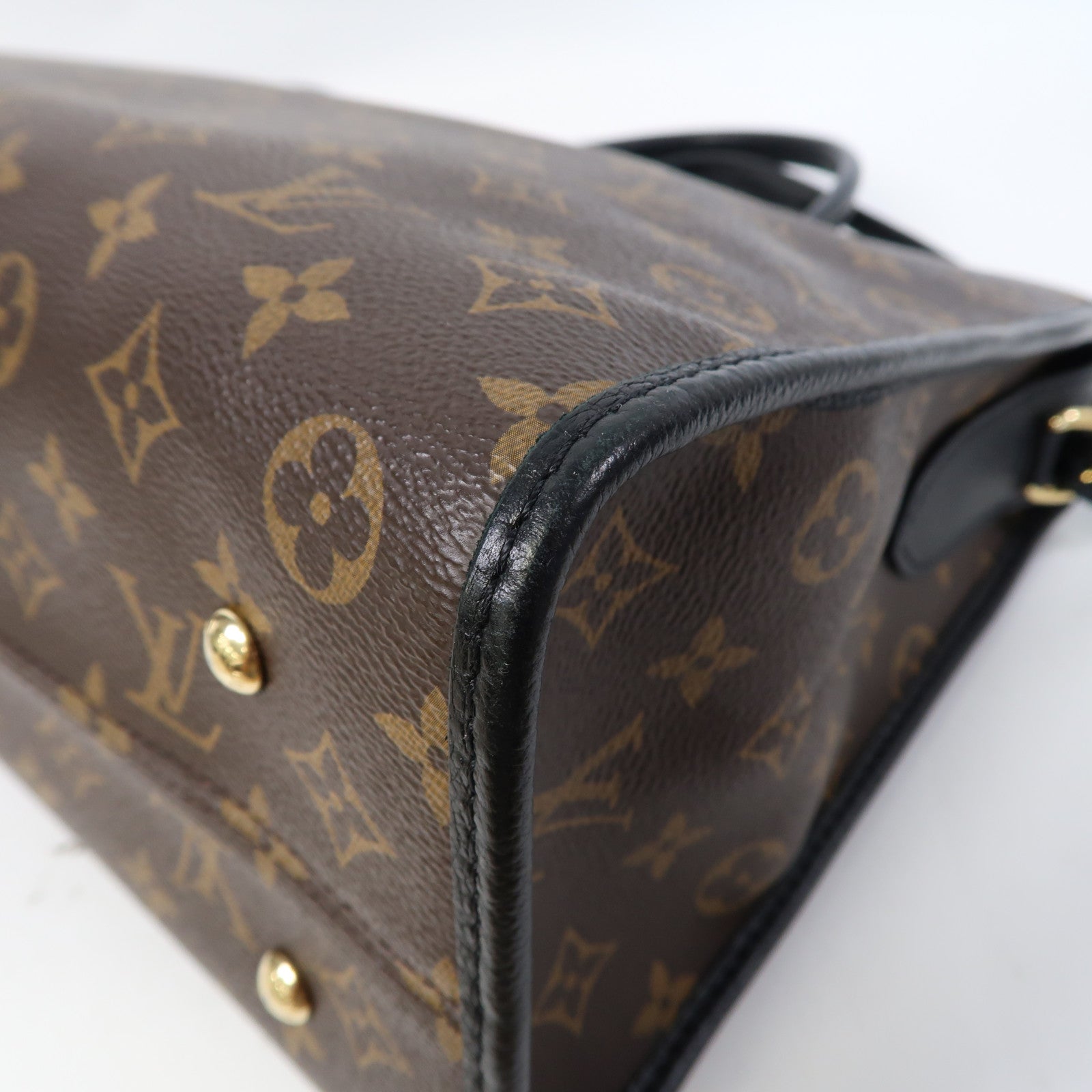 LOUIS VUITTON Monogram Popincourt MM金扣手挽肩背兩用袋啡色