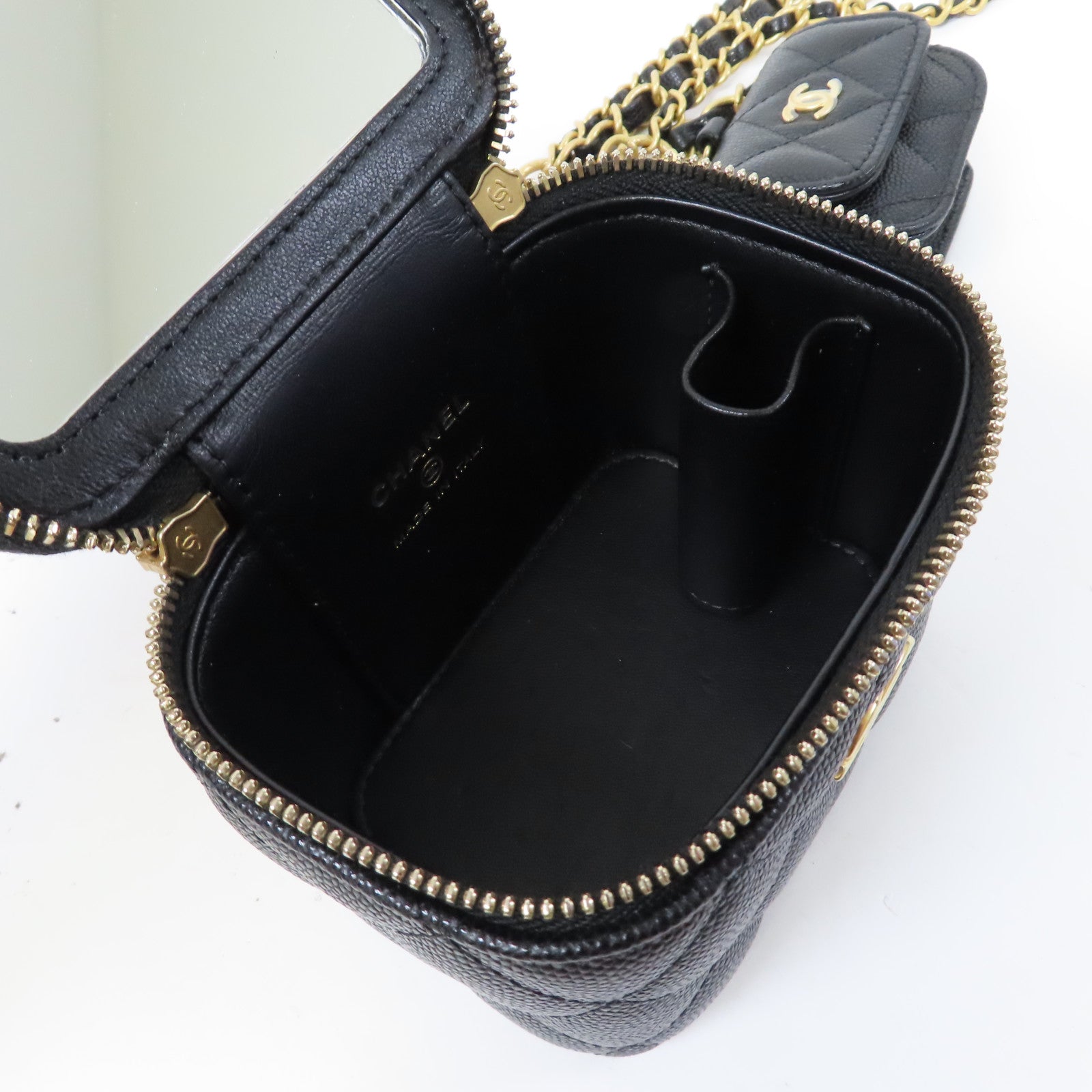 CHANEL 【激減優惠】菱格Caviar皮革Chain Shoulder Bag金扣肩背袋黑色