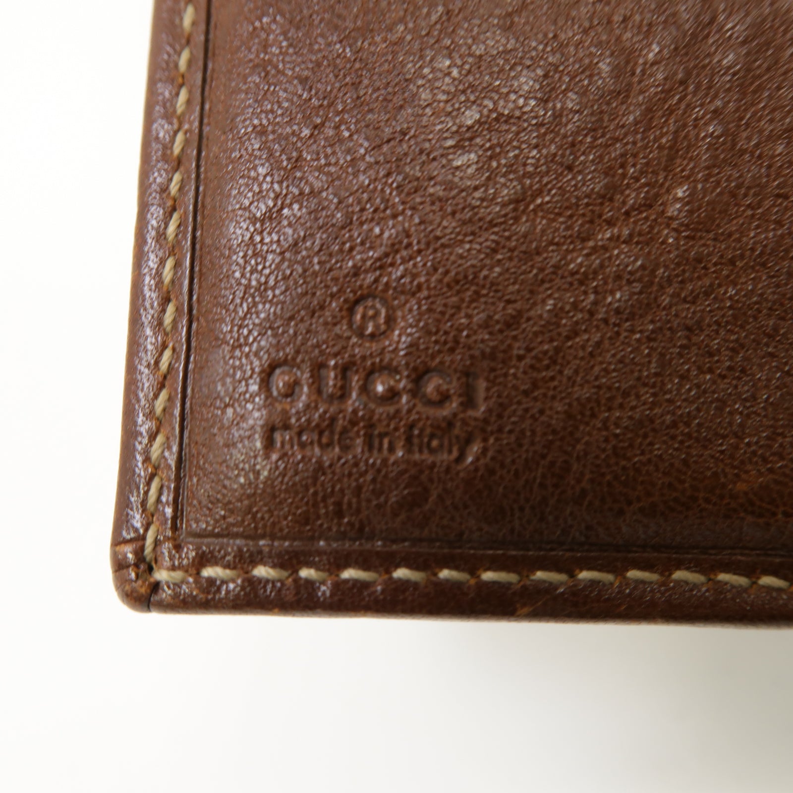 GUCCI 【清倉大減價】帆布Wallet金扣錢包啡色