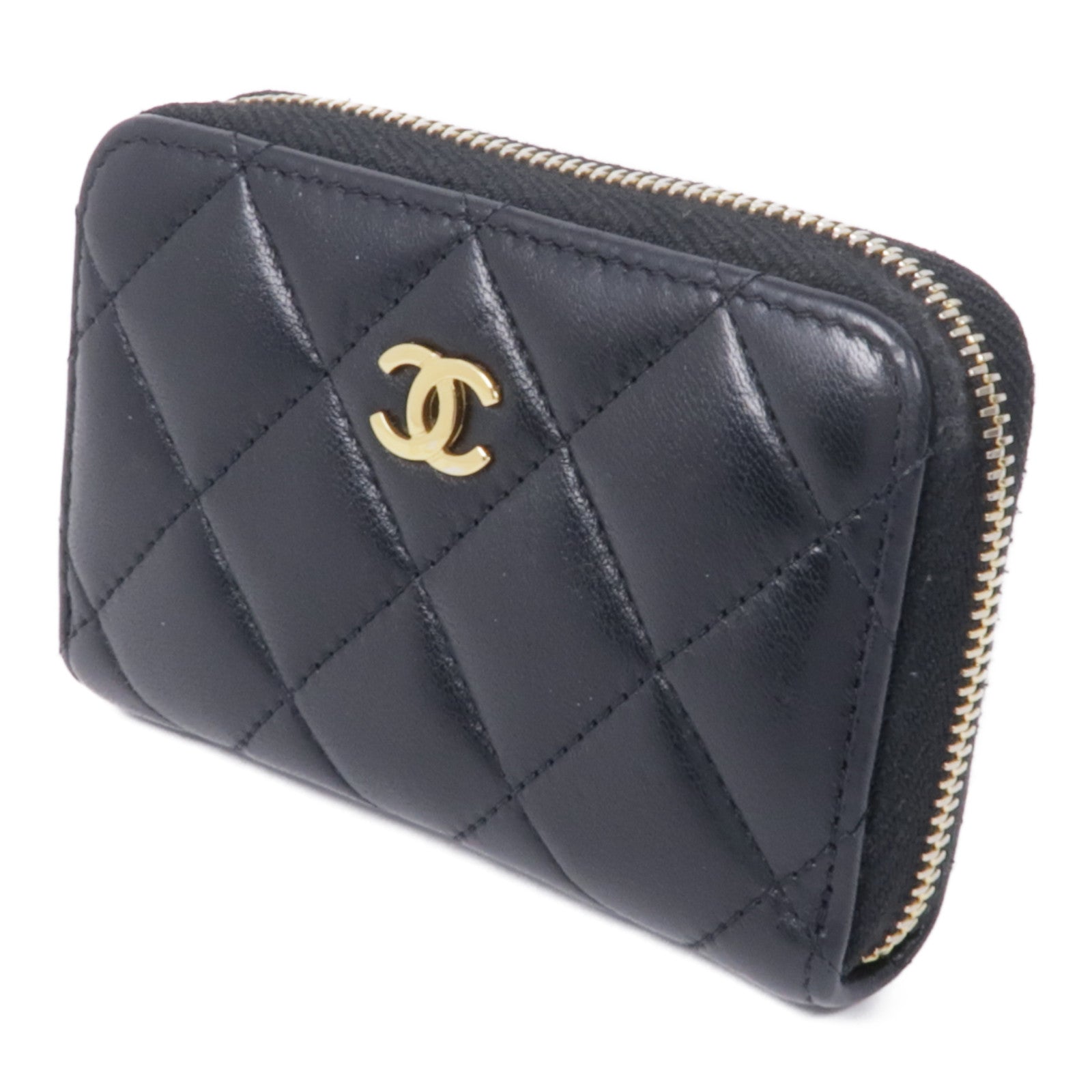 CHANEL 羊皮皮革Coin Purse金扣零錢包
