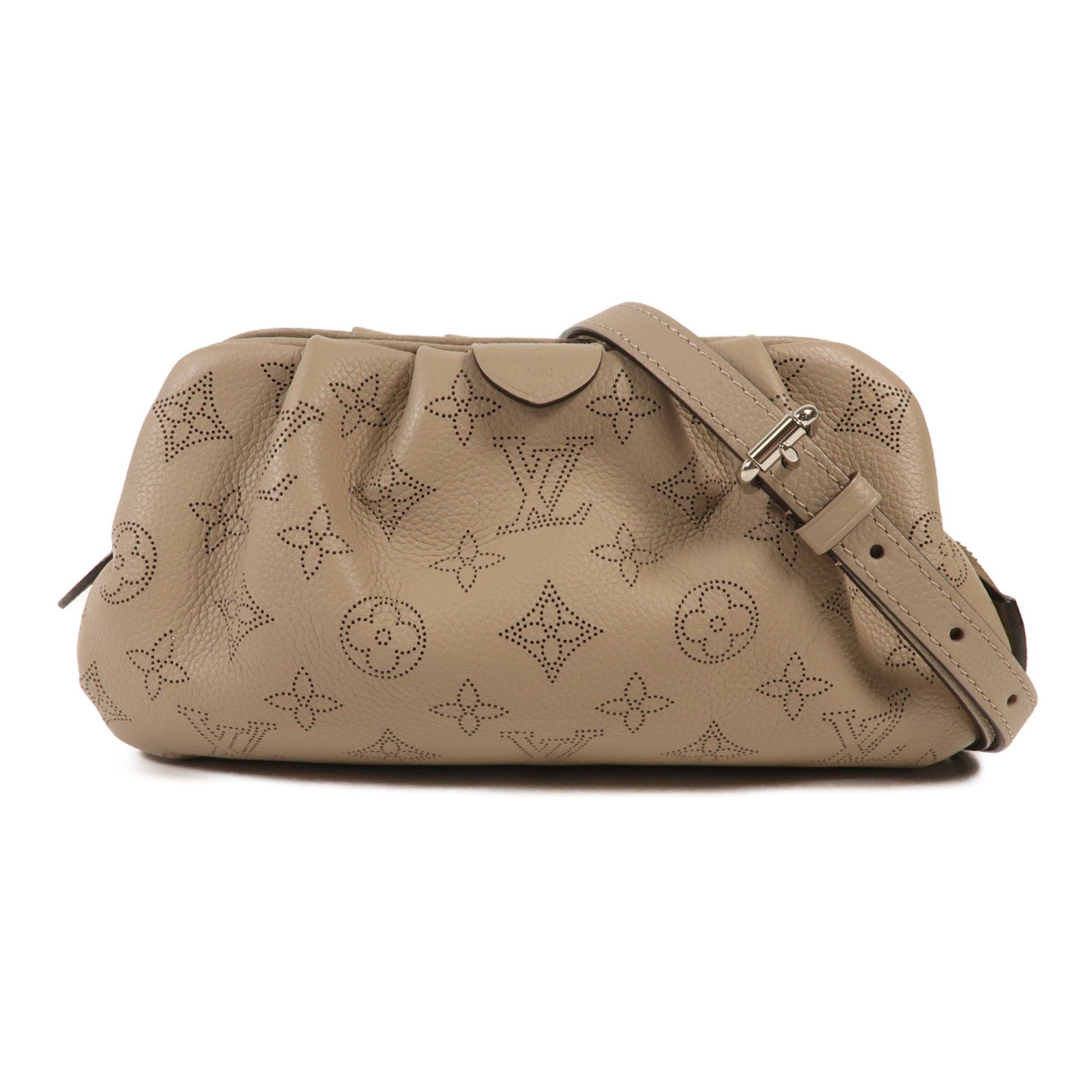 LOUIS VUITTON Mahina Scala Mini Pouch銀扣肩背袋