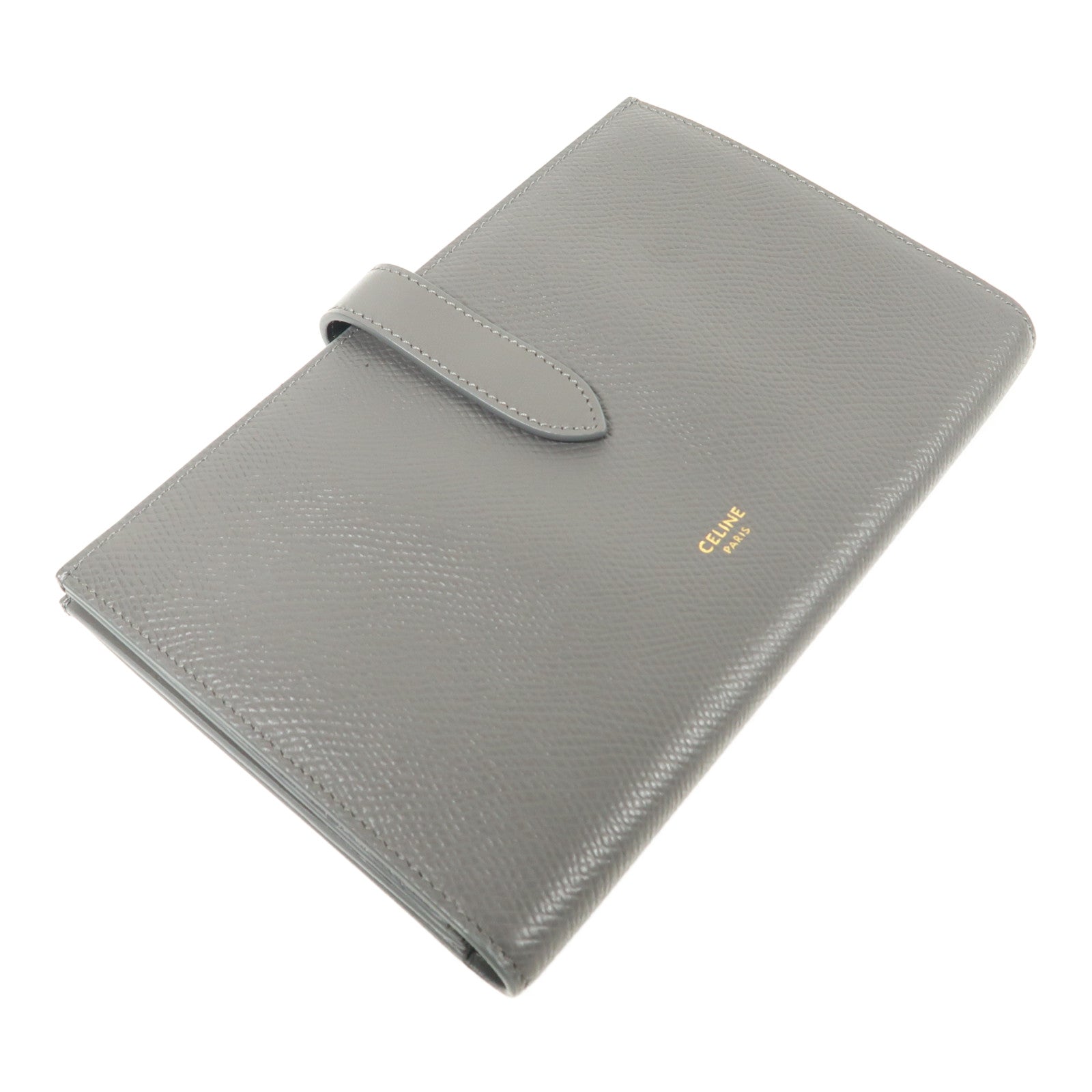 CELINE 牛皮皮革Large Strap Wallet金扣長錢包