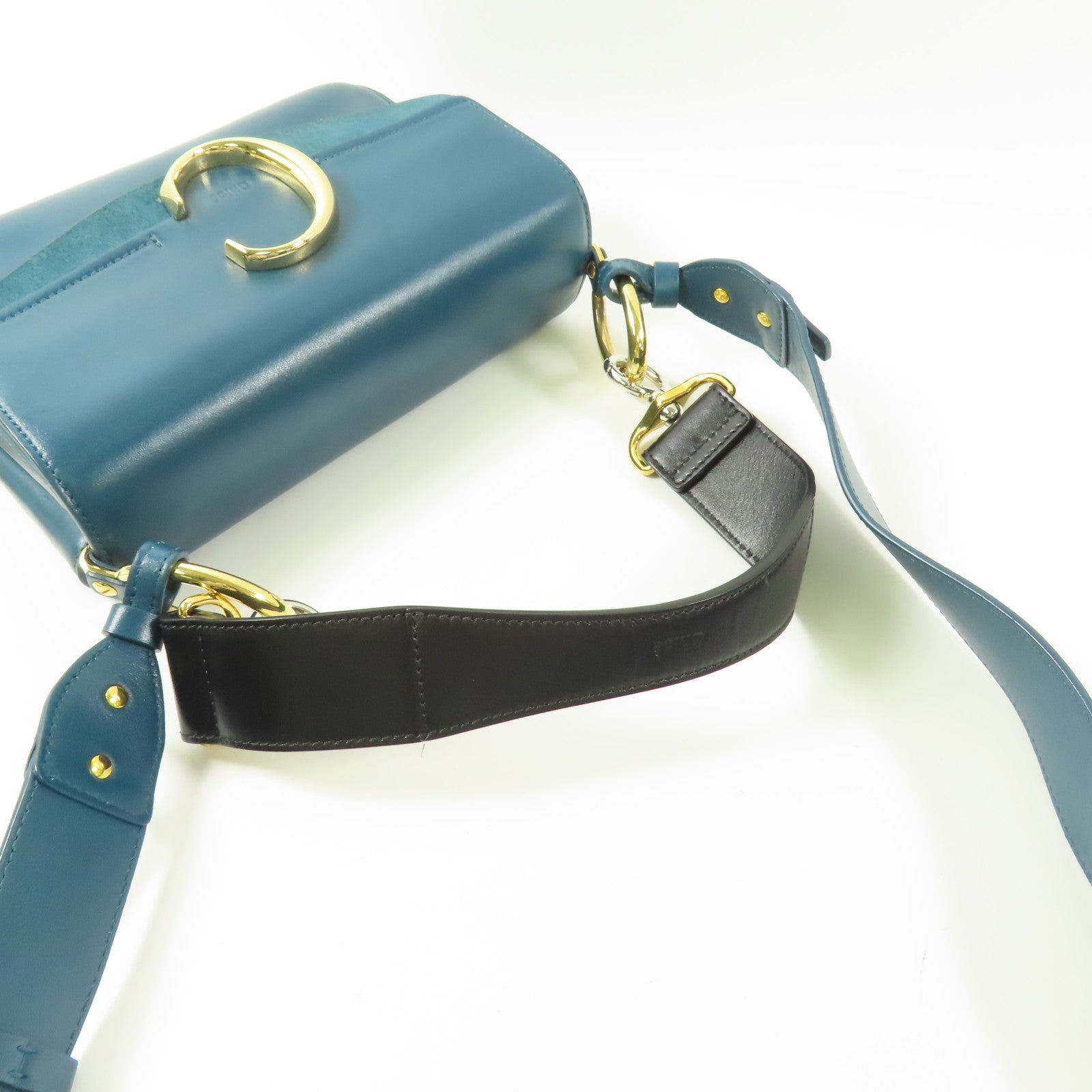 Chloe 牛皮皮革2 way Shoulder Bag金扣手挽肩背兩用袋
