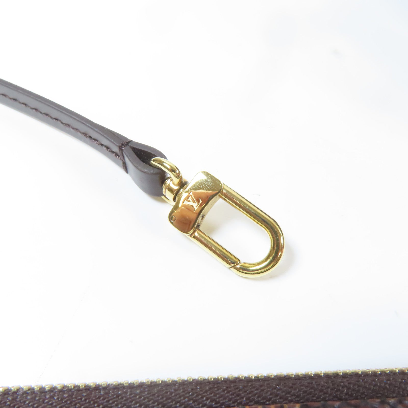 LOUIS VUITTON Damier Ebene Neverfull MM金扣手挽肩背兩用袋啡色