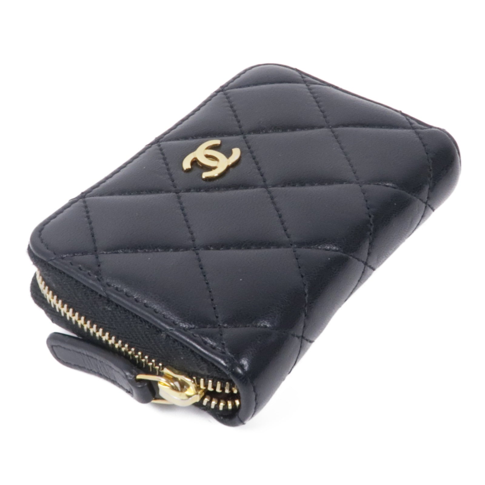 CHANEL 羊皮皮革Coin Purse金扣零錢包