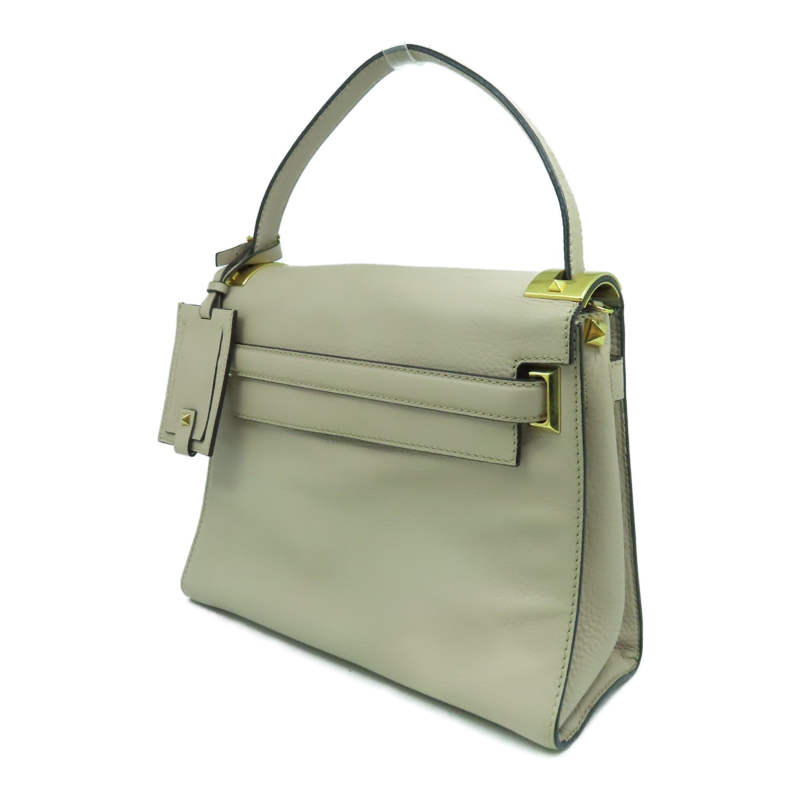 Valentino 【激減優惠】牛皮皮革2 Way Shoulder Bag金扣手挽肩背兩用袋粉紅色