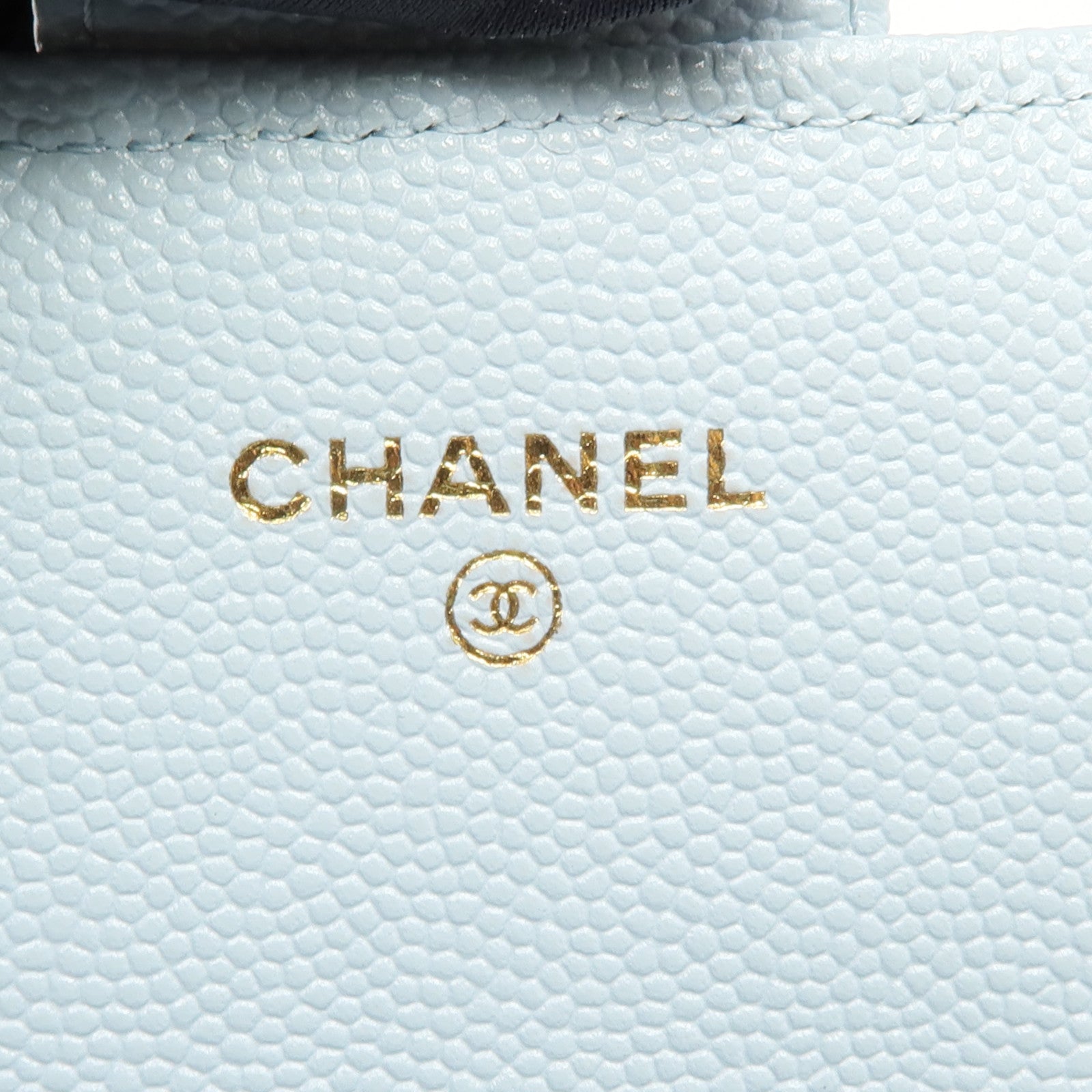 CHANEL 牛皮皮革Long Wallet金扣長錢包