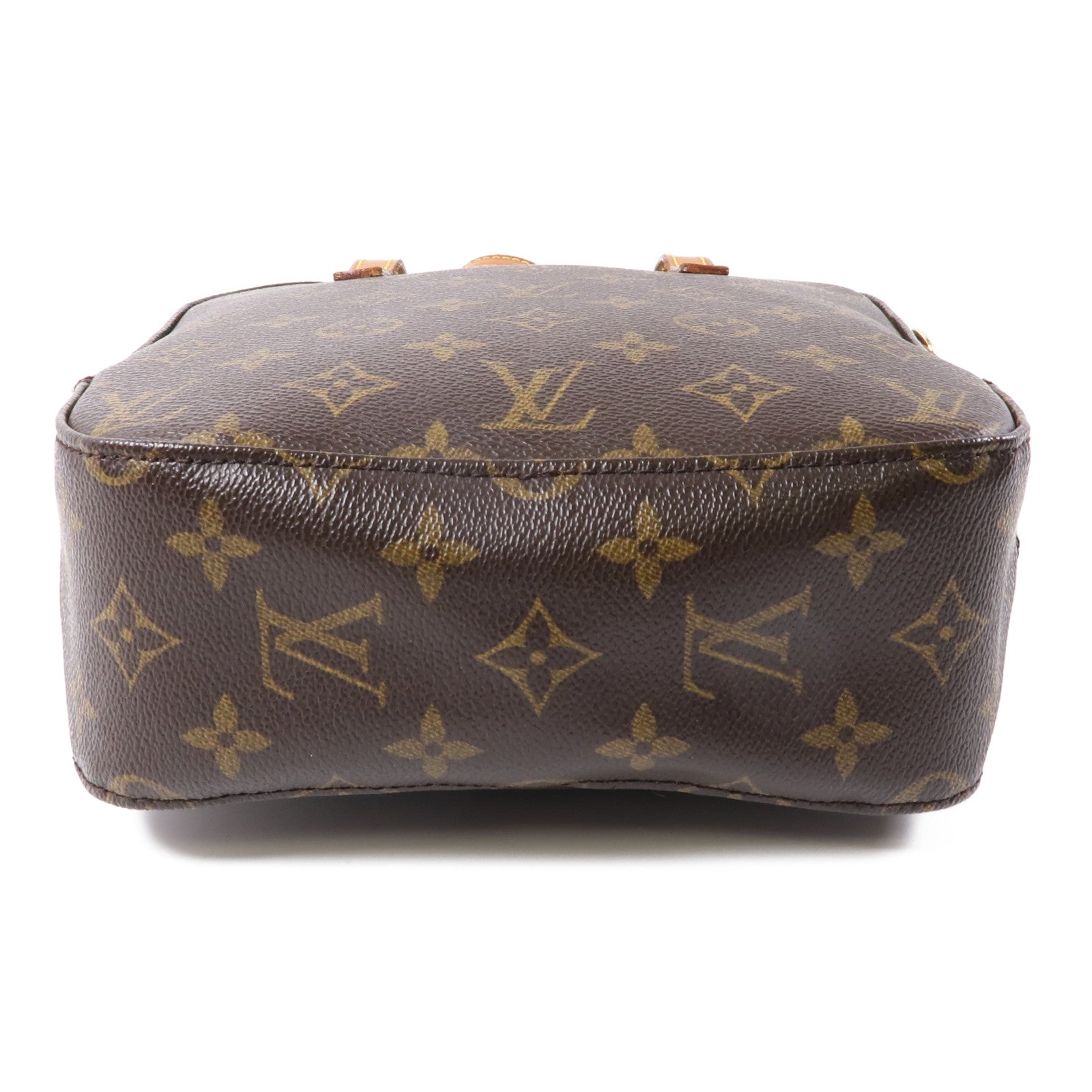 LOUIS VUITTON Monogram Spontini金扣手挽肩背兩用袋棕色