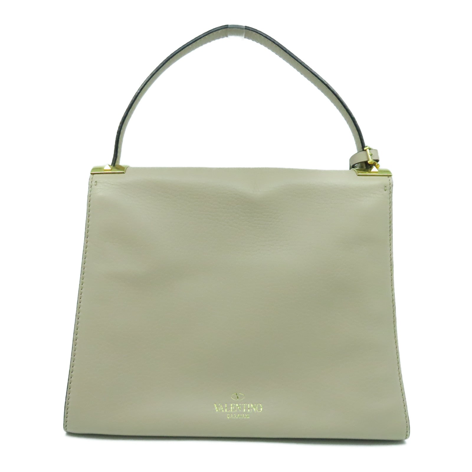 Valentino 【激減優惠】牛皮皮革2 Way Shoulder Bag金扣手挽肩背兩用袋粉紅色