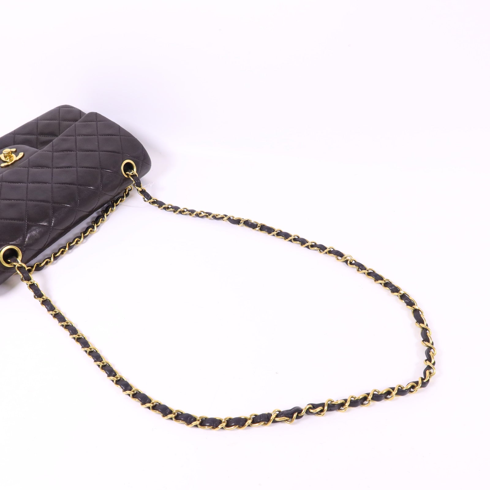 CHANEL 羊皮皮革Classic 23金扣鏈帶肩背袋