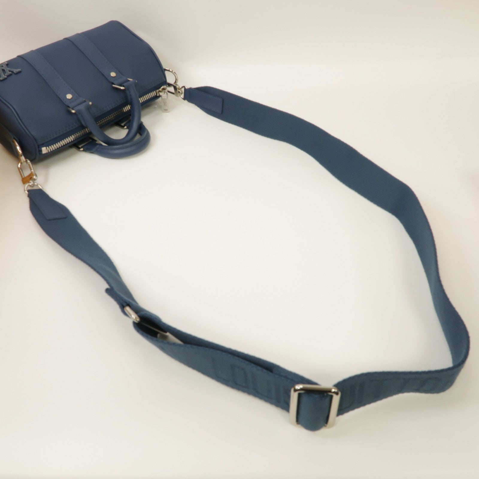 LOUIS VUITTON Aerogram Keepall XS銀扣手挽肩背兩用袋藍色
