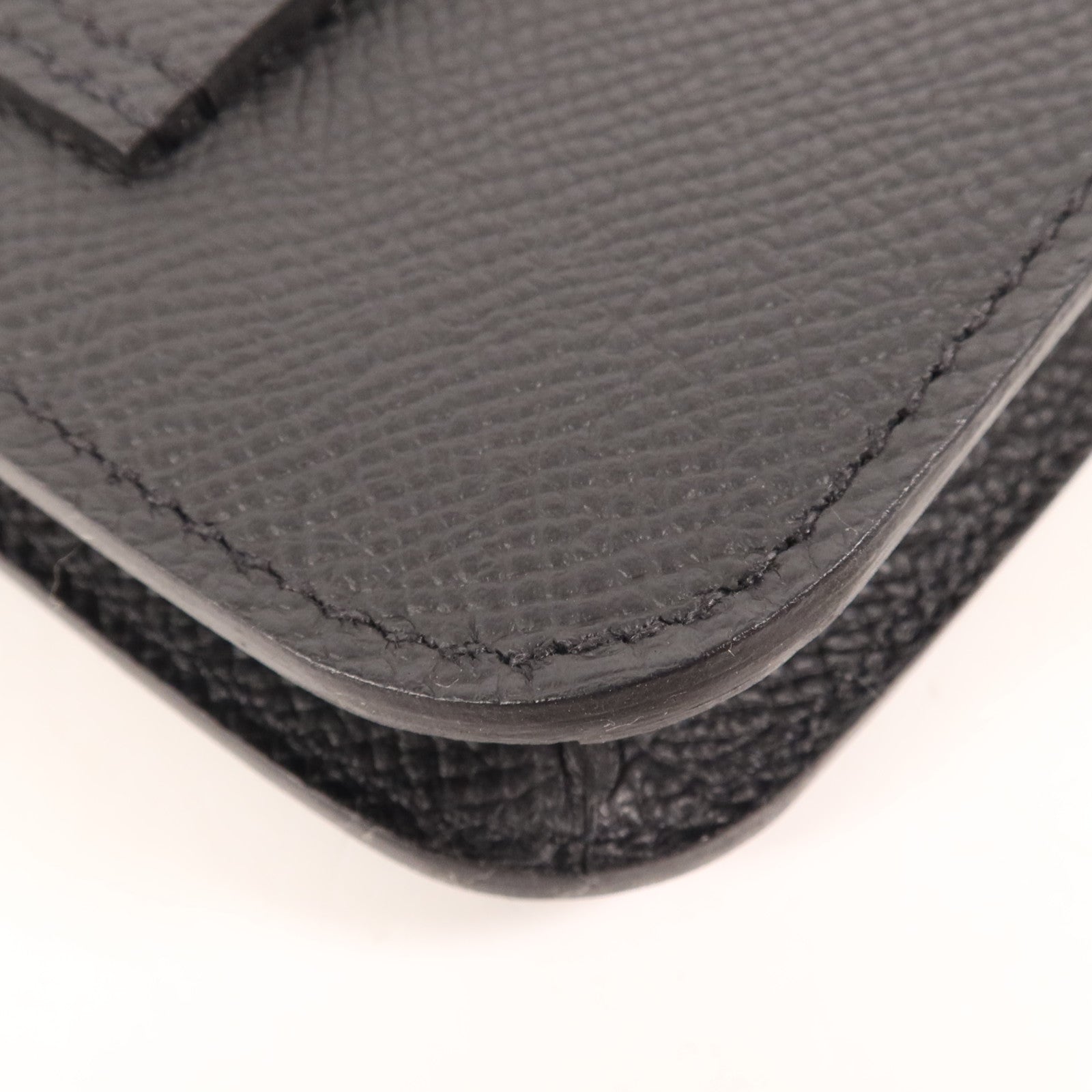 HERMES Epsom皮革Constance Slim金扣錢包Noir