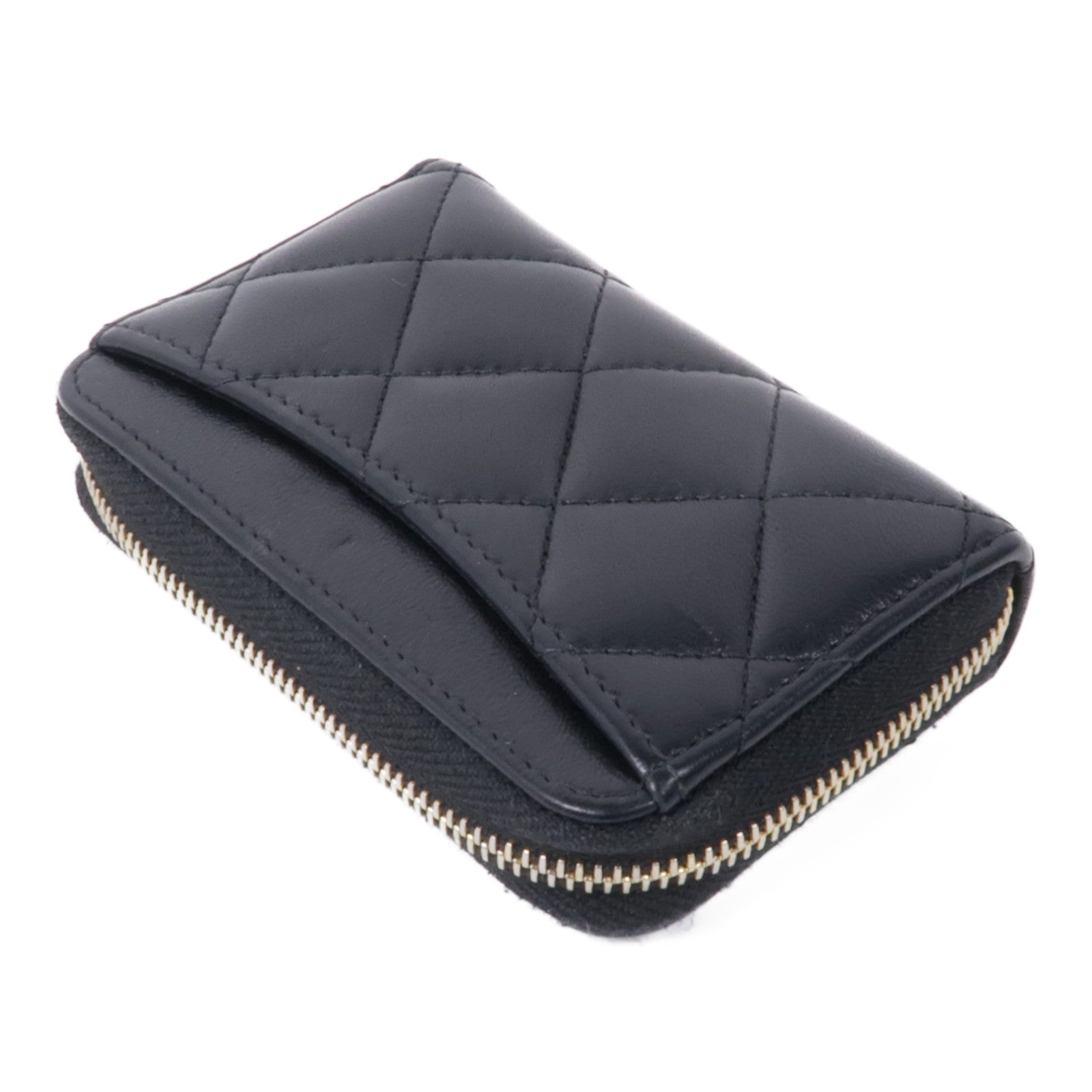 CHANEL 羊皮皮革Coin Purse金扣零錢包