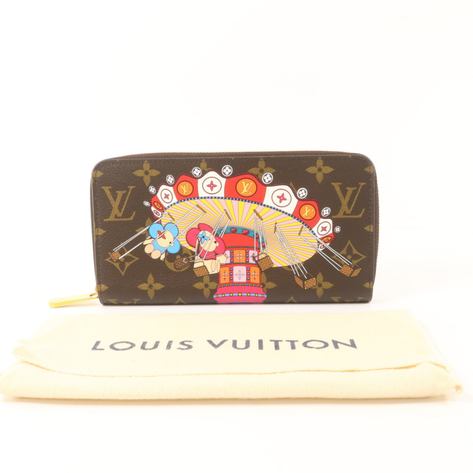 LOUIS VUITTON Monogram Vivienne Zippy Wallet金扣長錢包