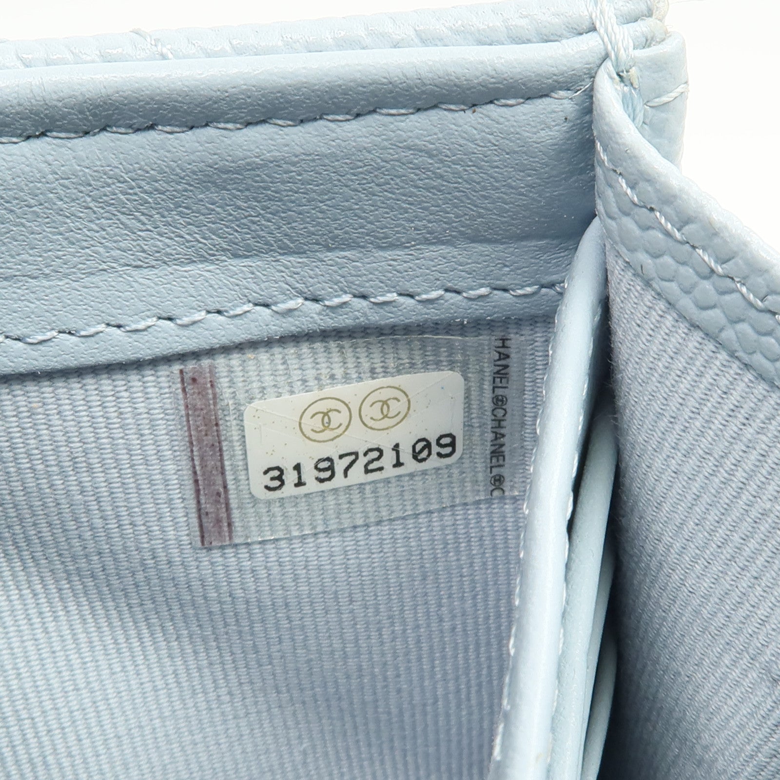 CHANEL 牛皮皮革Long Wallet金扣長錢包
