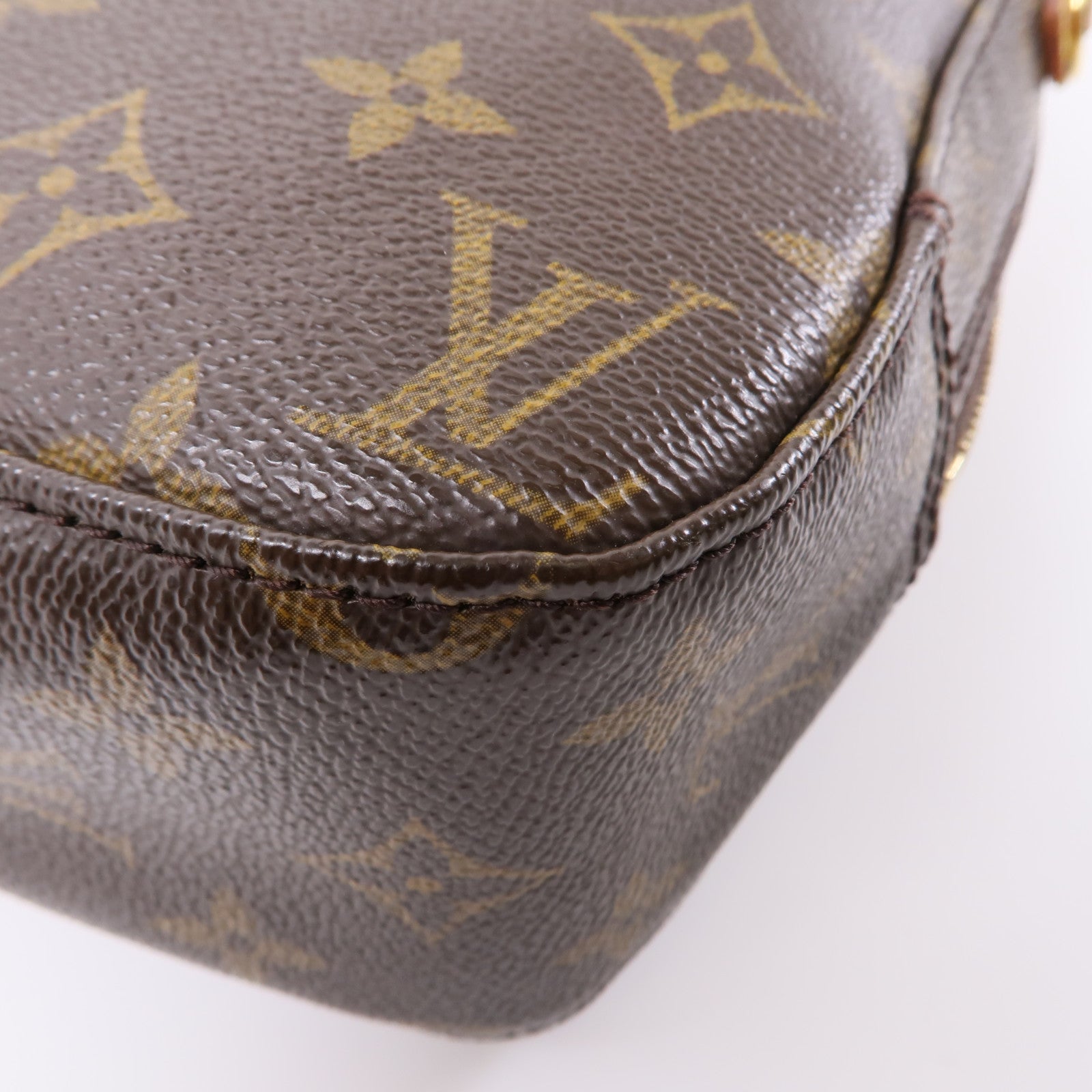 LOUIS VUITTON Monogram Spontini金扣手挽肩背兩用袋棕色