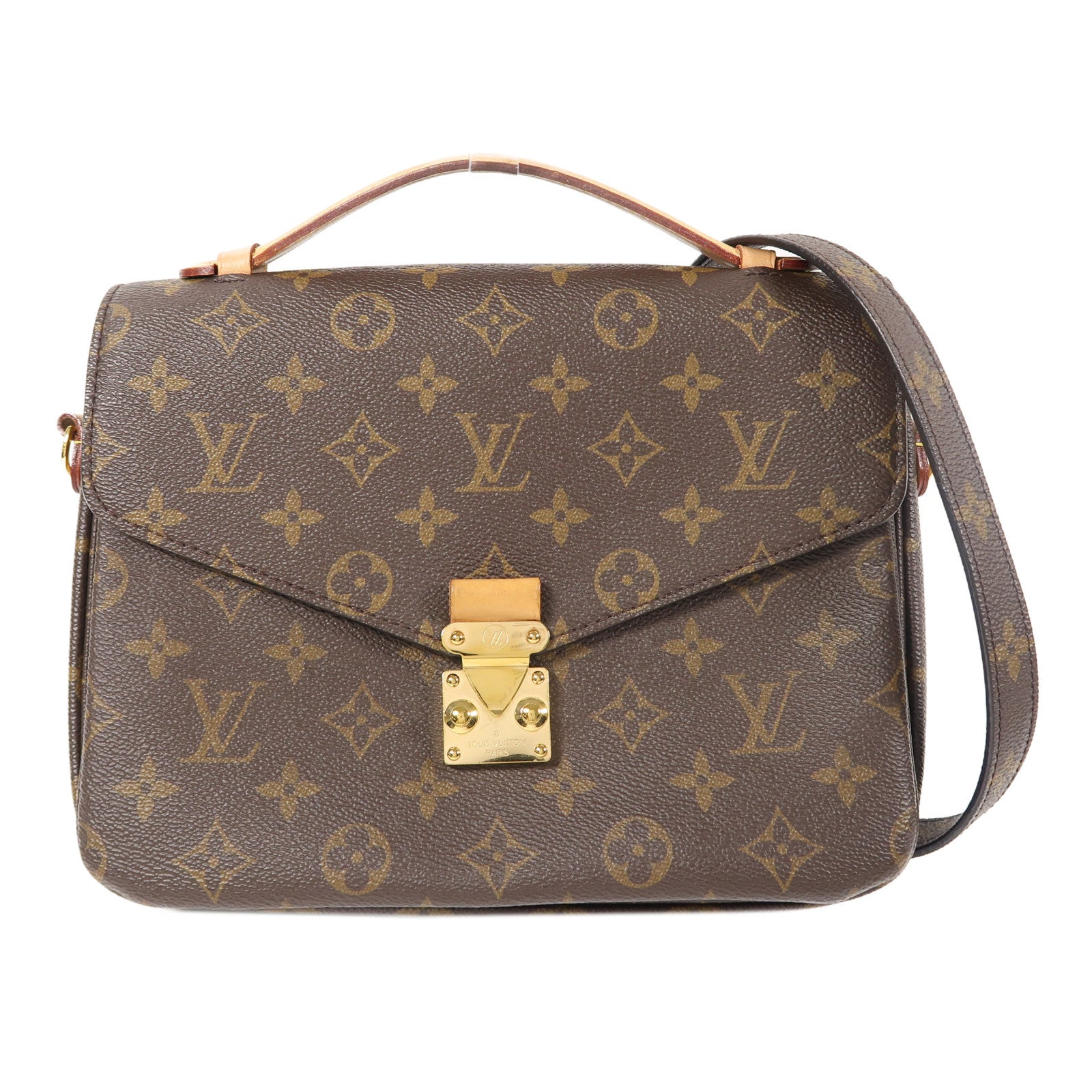LOUIS VUITTON Monogram Pochette Metis MM金扣手挽肩背兩用袋啡色