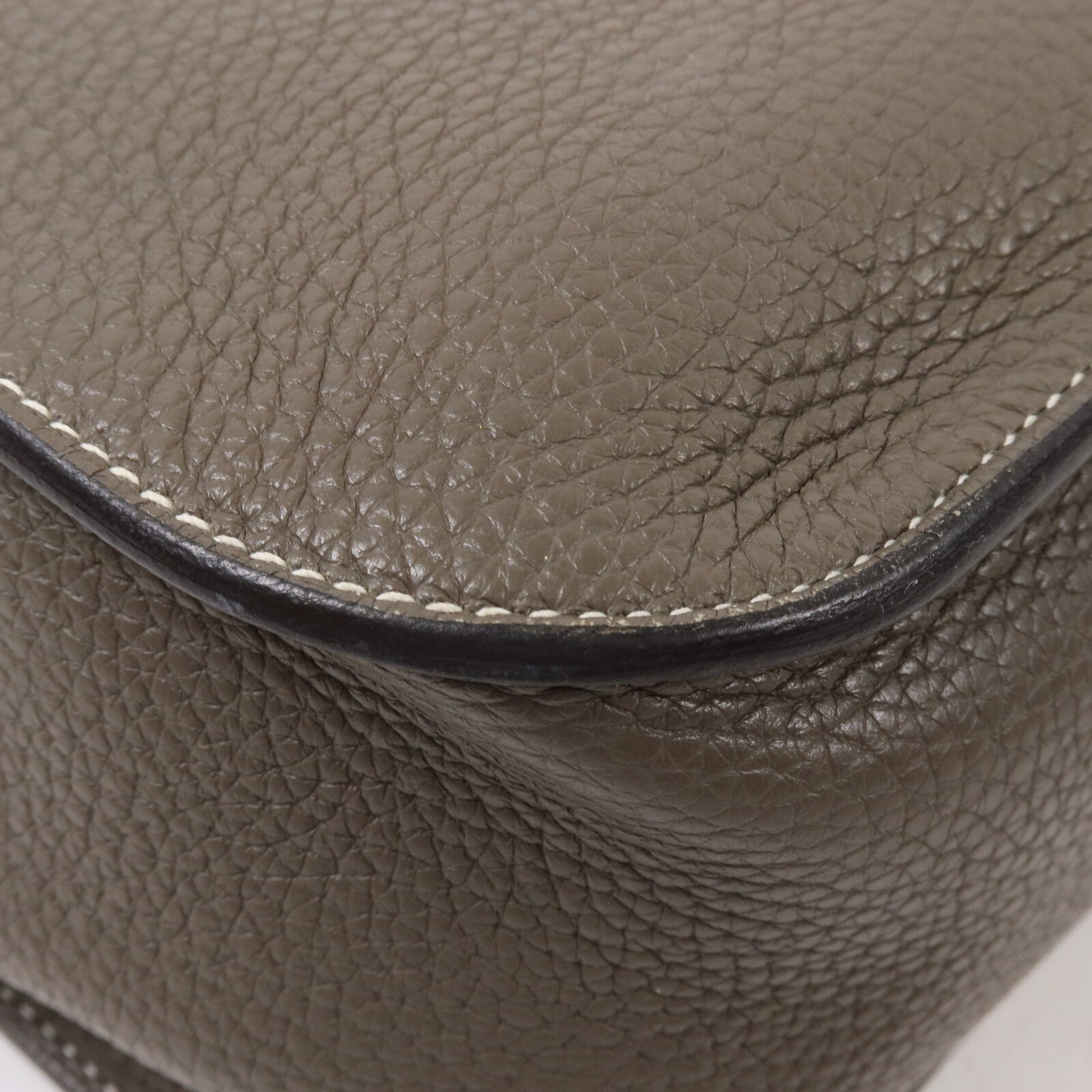 HERMES Clemence皮革Halzan 31手挽肩背兩用袋Etain