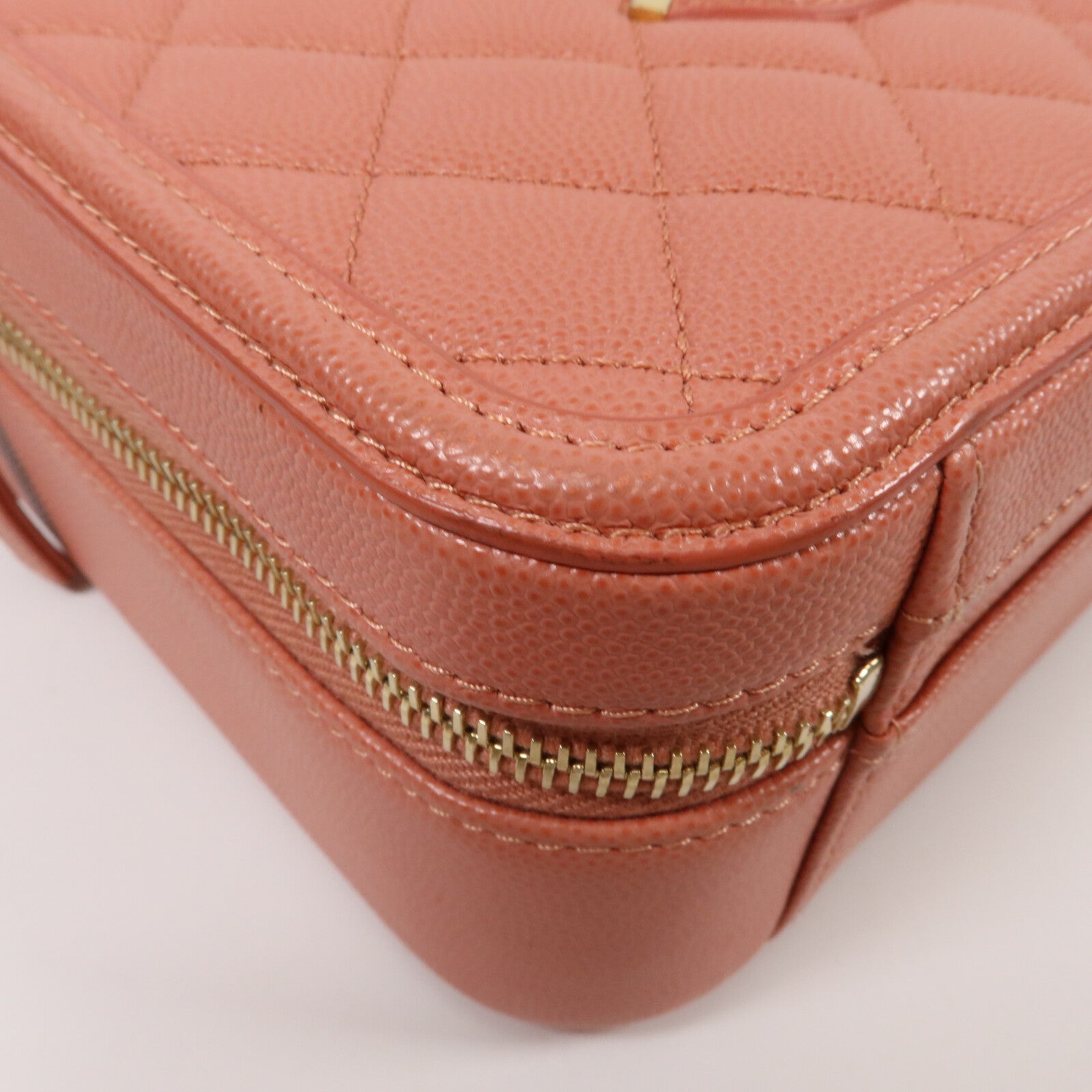 CHANEL 牛皮皮革Vanity Case鏈帶手挽肩背兩用袋