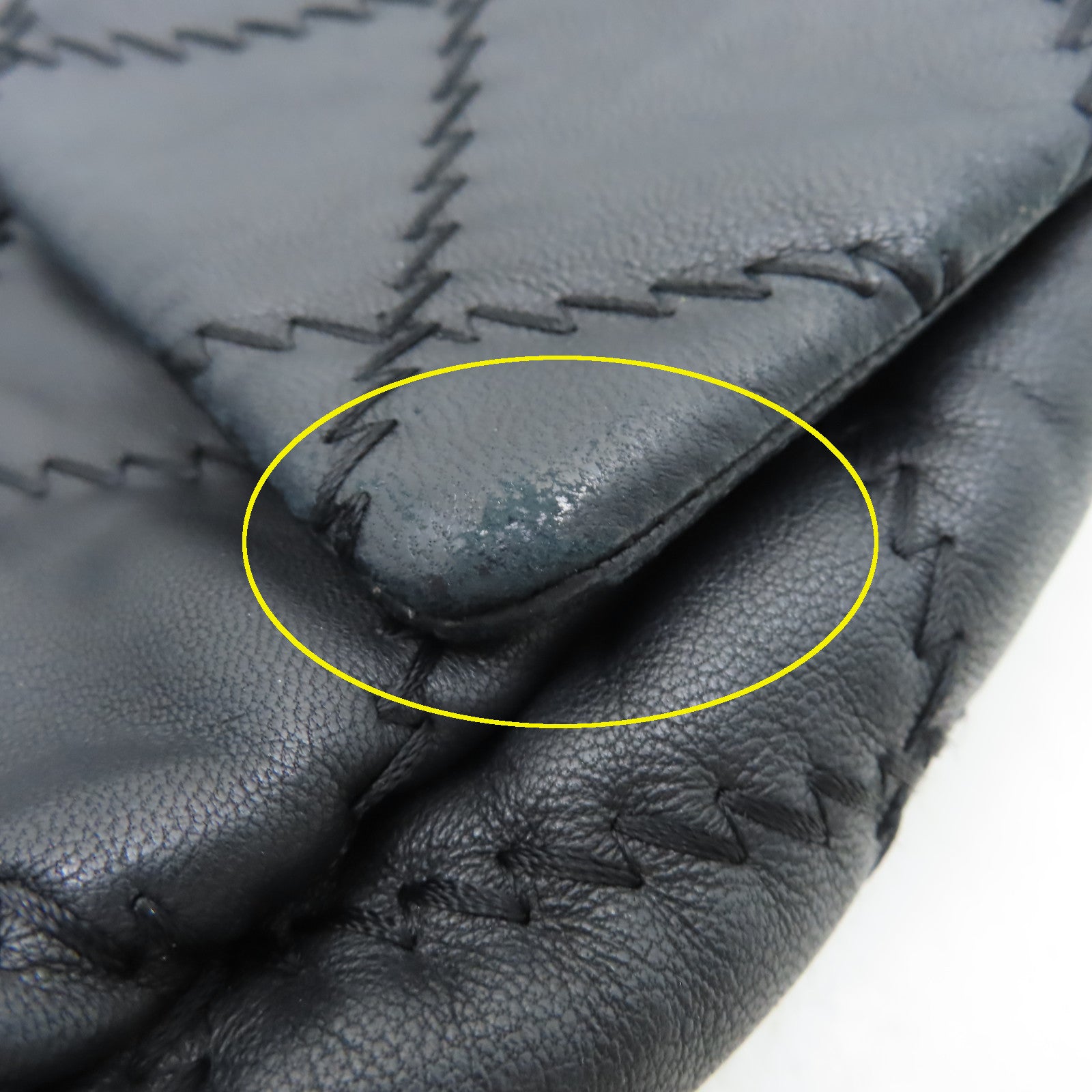 CHANEL 菱格羊皮皮革Chain Shoulder銀扣鏈帶肩背袋黑色