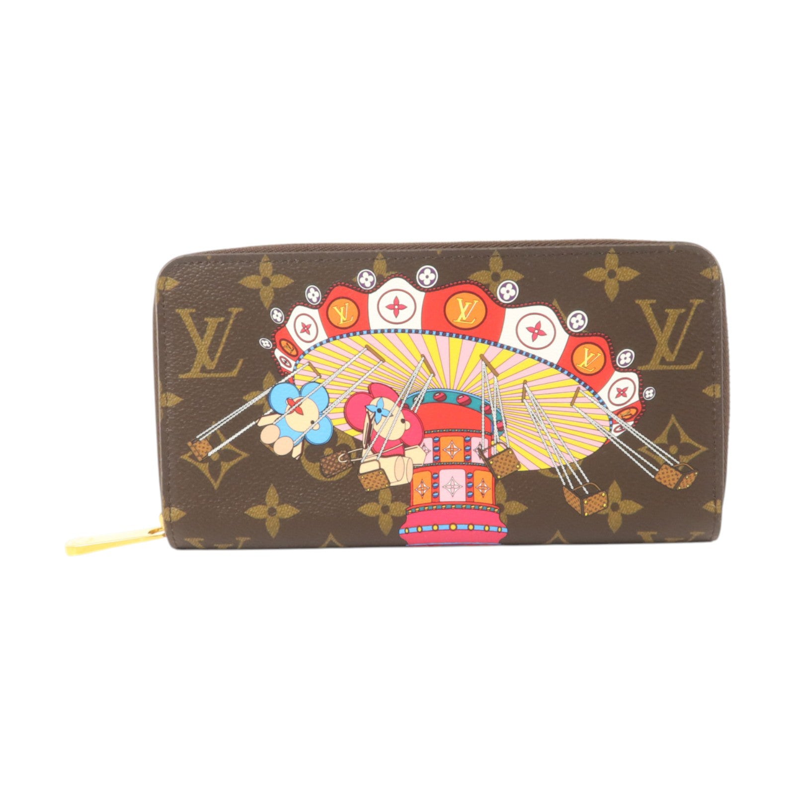 LOUIS VUITTON Monogram Vivienne Zippy Wallet金扣長錢包