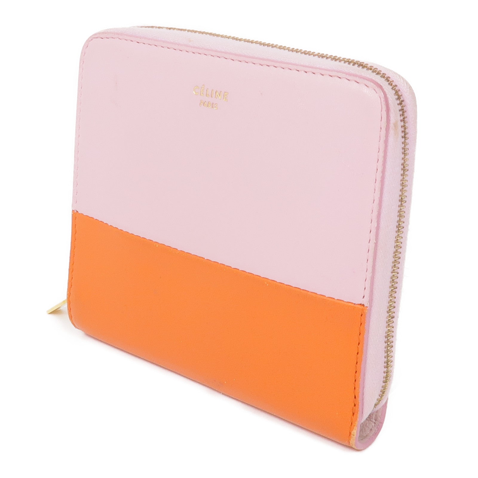 CELINE 牛皮皮革Wallet金扣錢包