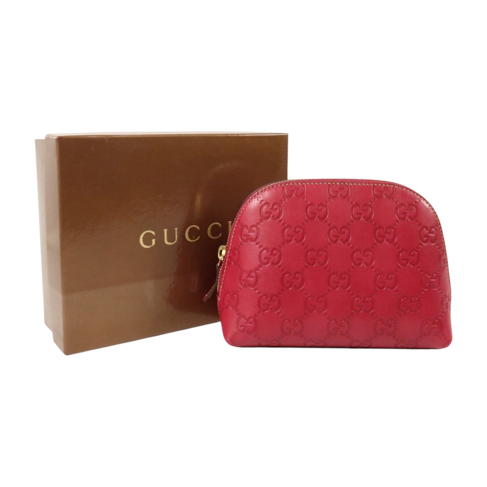 GUCCI 牛皮皮革Pouch金扣手拿包