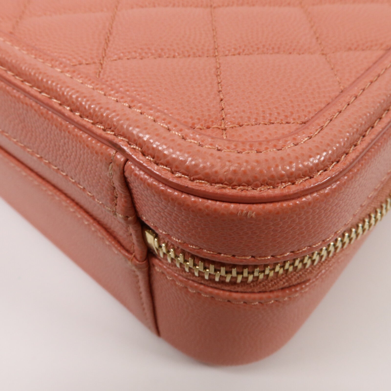 CHANEL 牛皮皮革Vanity Case鏈帶手挽肩背兩用袋