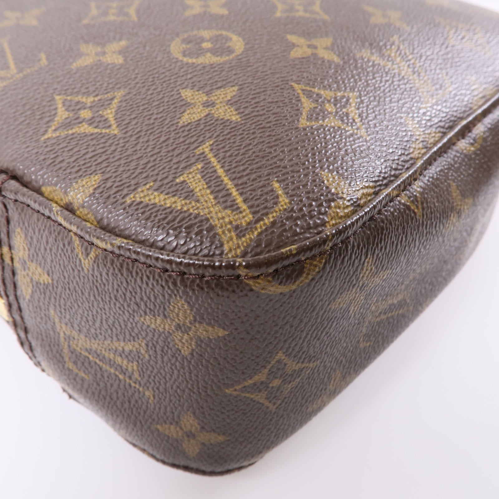 LOUIS VUITTON Monogram Spontini金扣手挽肩背兩用袋棕色