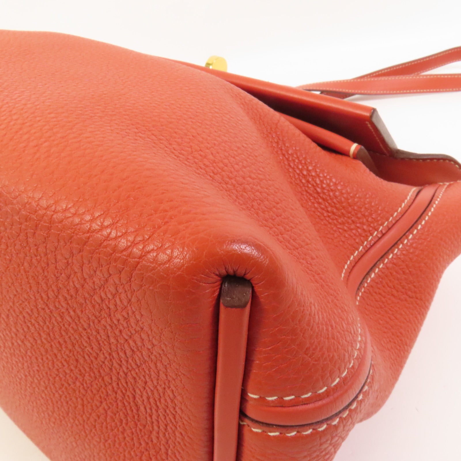 HERMES Togo皮革24/24 29cm金扣手挽肩背兩用袋Sanguine