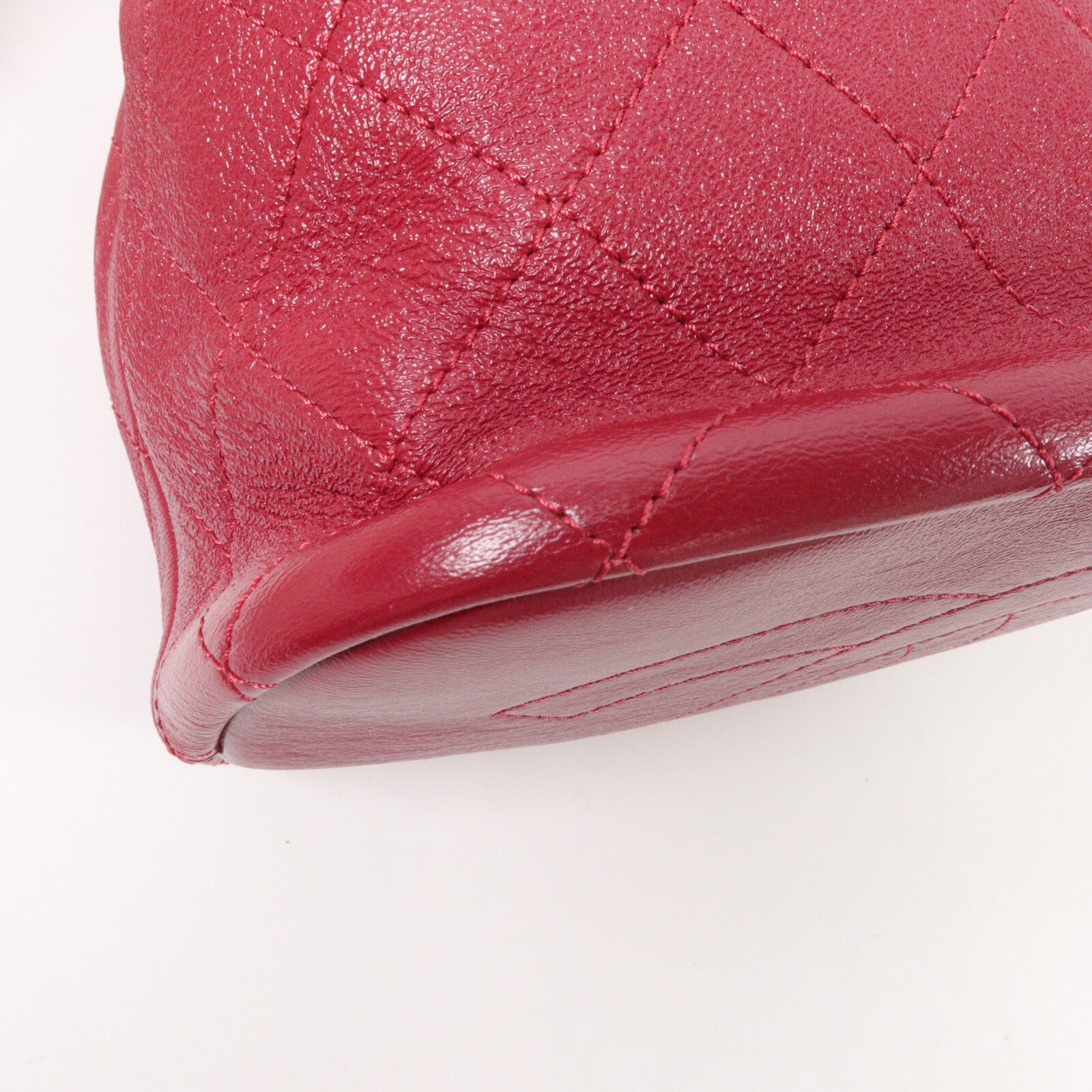 CHANEL 牛皮皮革Bucket Bag鏈帶手挽肩背兩用袋