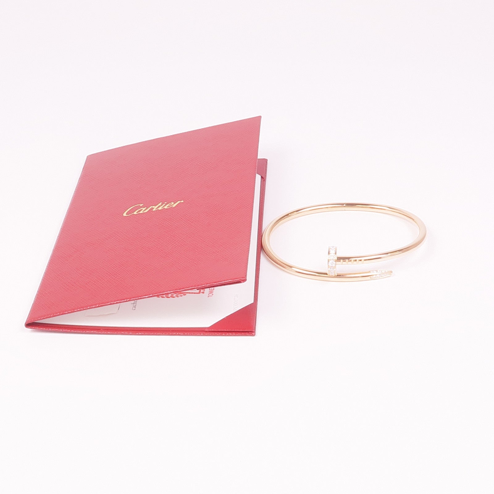 CARTIER 18K玫瑰金Juste Un Clou Diamond Bracelet鑽石手鐲Cartier#17