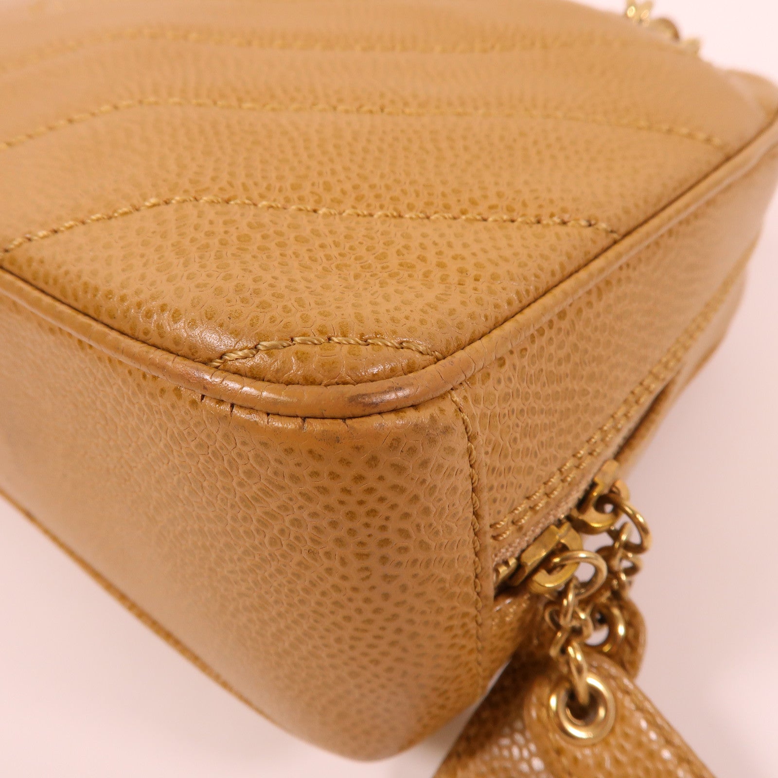 CHANEL 牛皮皮革Vintage Chain Bag金扣鏈帶肩背袋