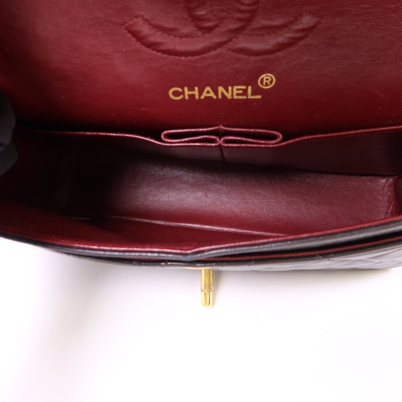 CHANEL 羊皮皮革Classic 23金扣鏈帶肩背袋