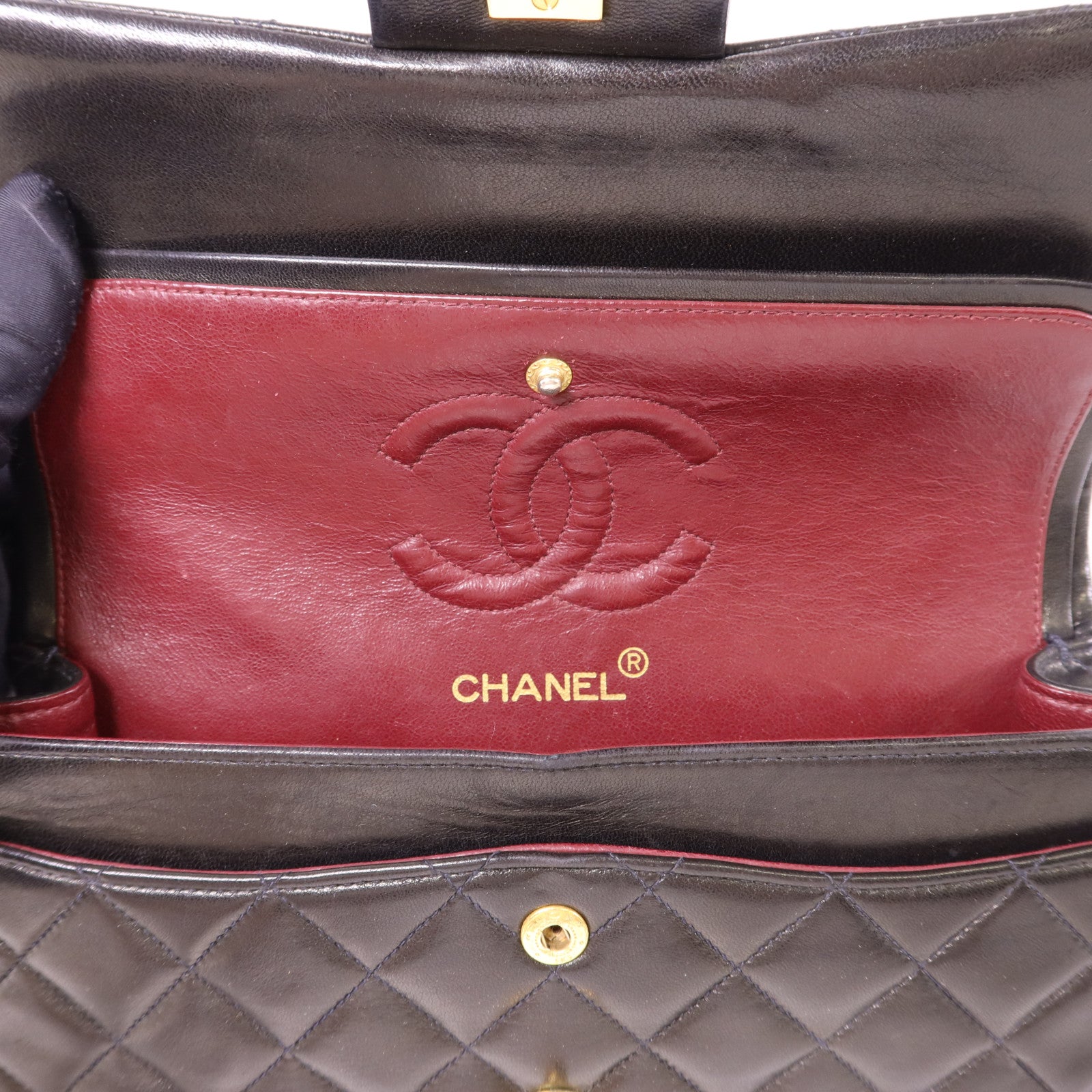 CHANEL 羊皮皮革Classic 23金扣鏈帶肩背袋