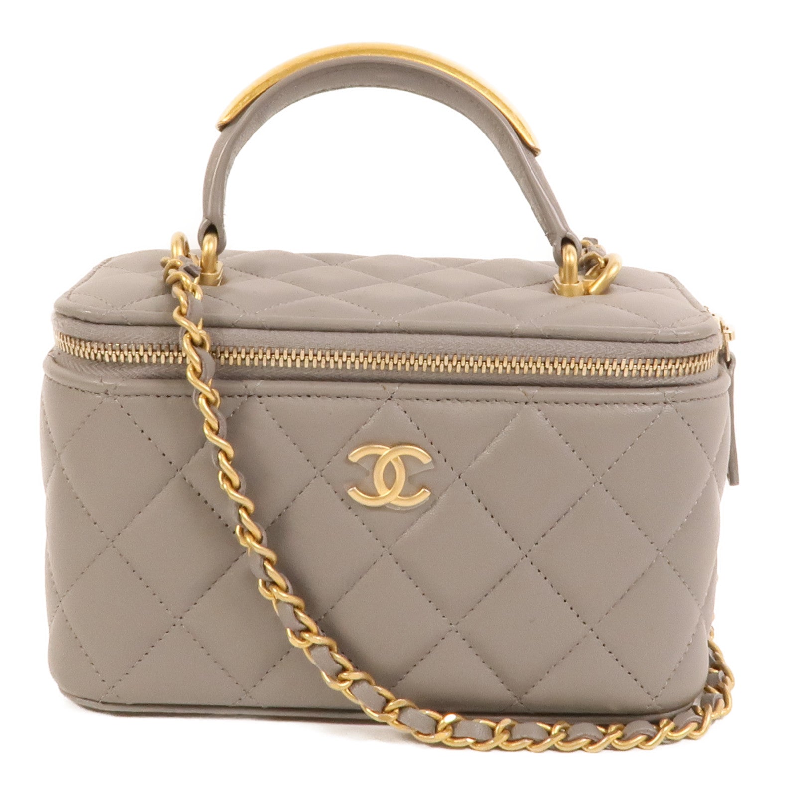 CHANEL 羊皮皮革Top Handle Vanity Case手挽肩背兩用袋