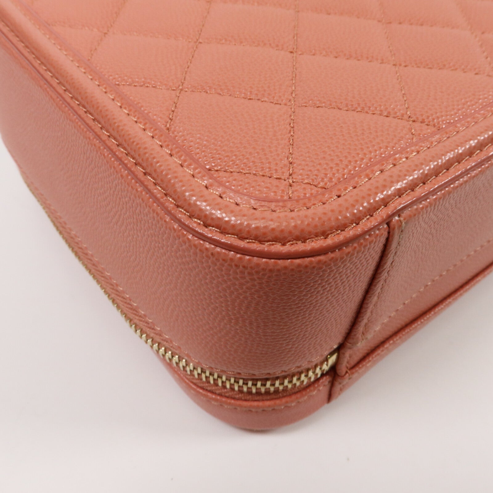 CHANEL 牛皮皮革Vanity Case鏈帶手挽肩背兩用袋